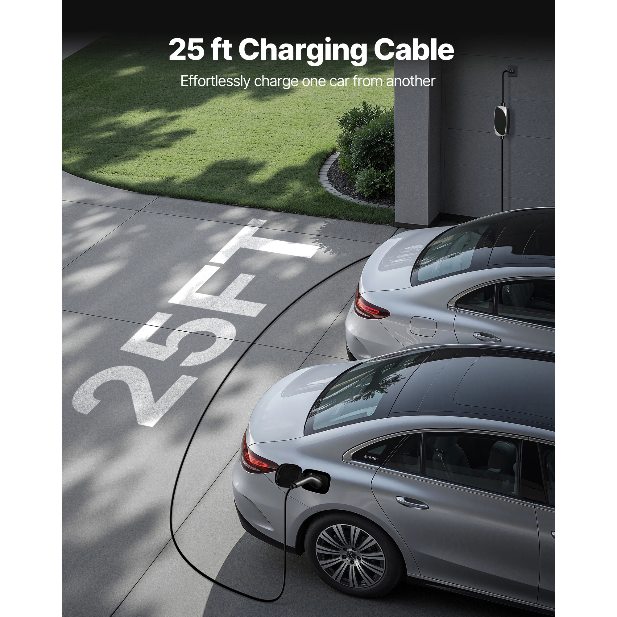 HONGGE Portable EV Charger, 16 Amp, Electric Vehicle NEMA 6-20P Plug 5-15 Adapter