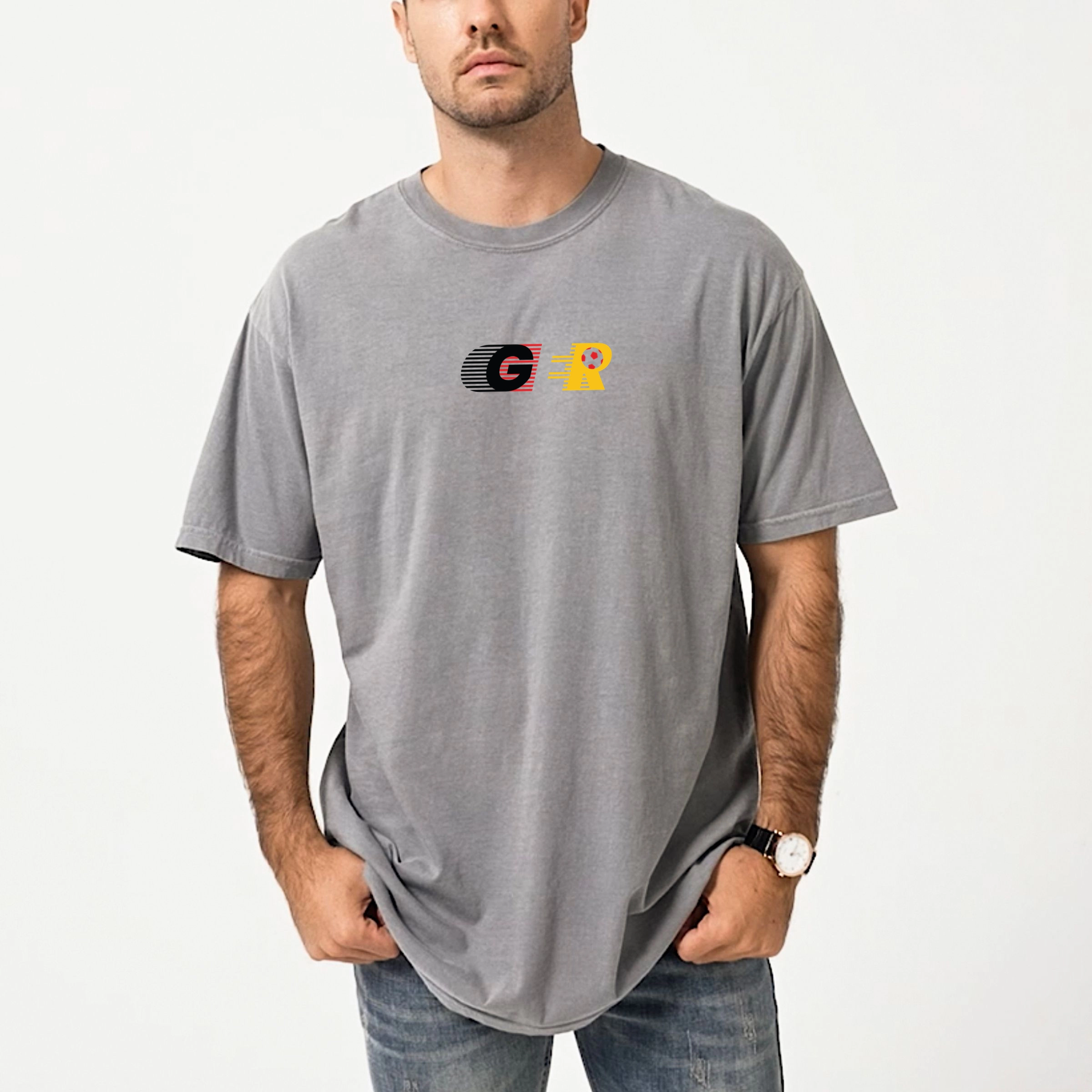 Simply Sage Market - Men's Garment Dyed Graphic T-Shirt Germany Soccer Lines