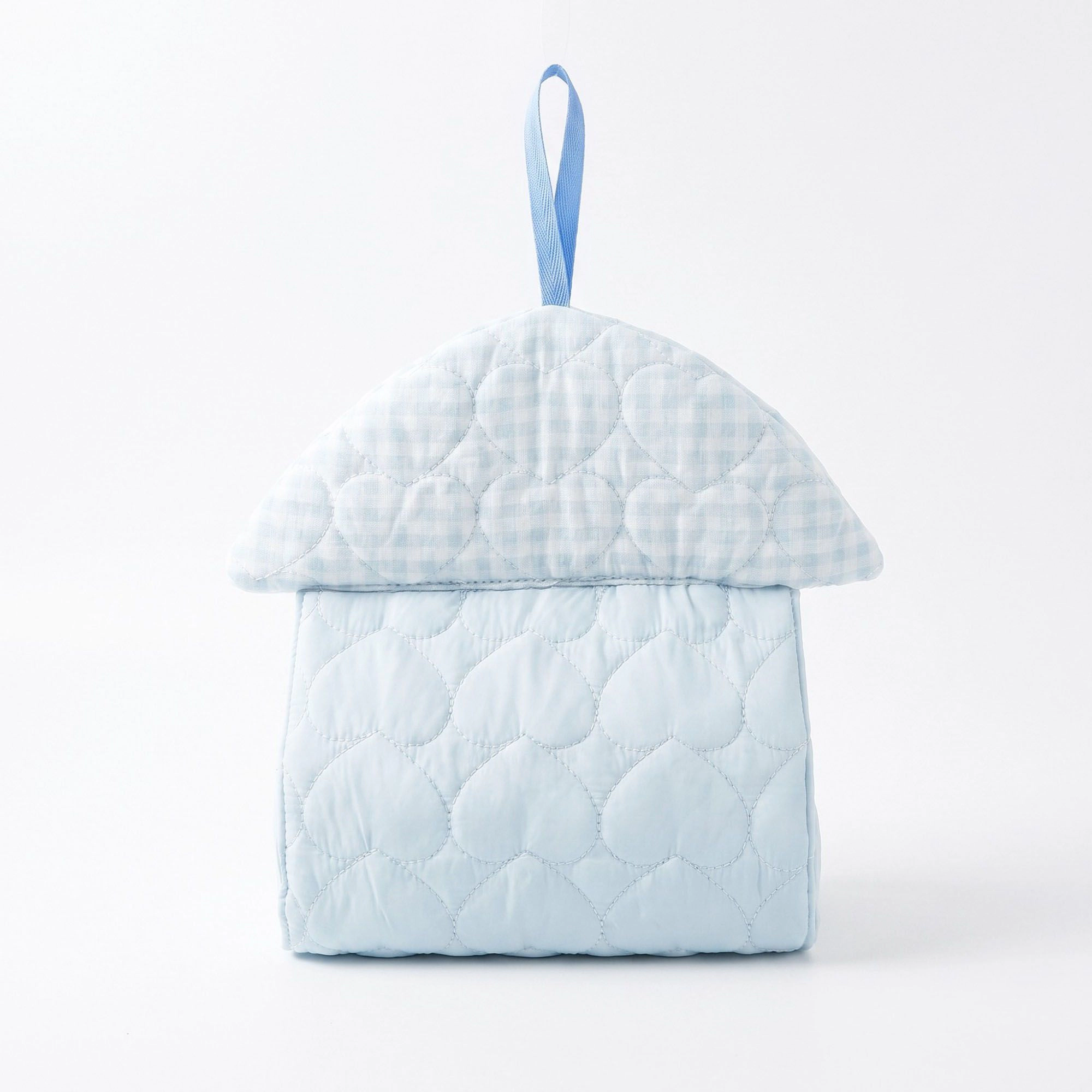 Alilang Unisex Quilted Hanging Tissue Holder with Heart Stitching