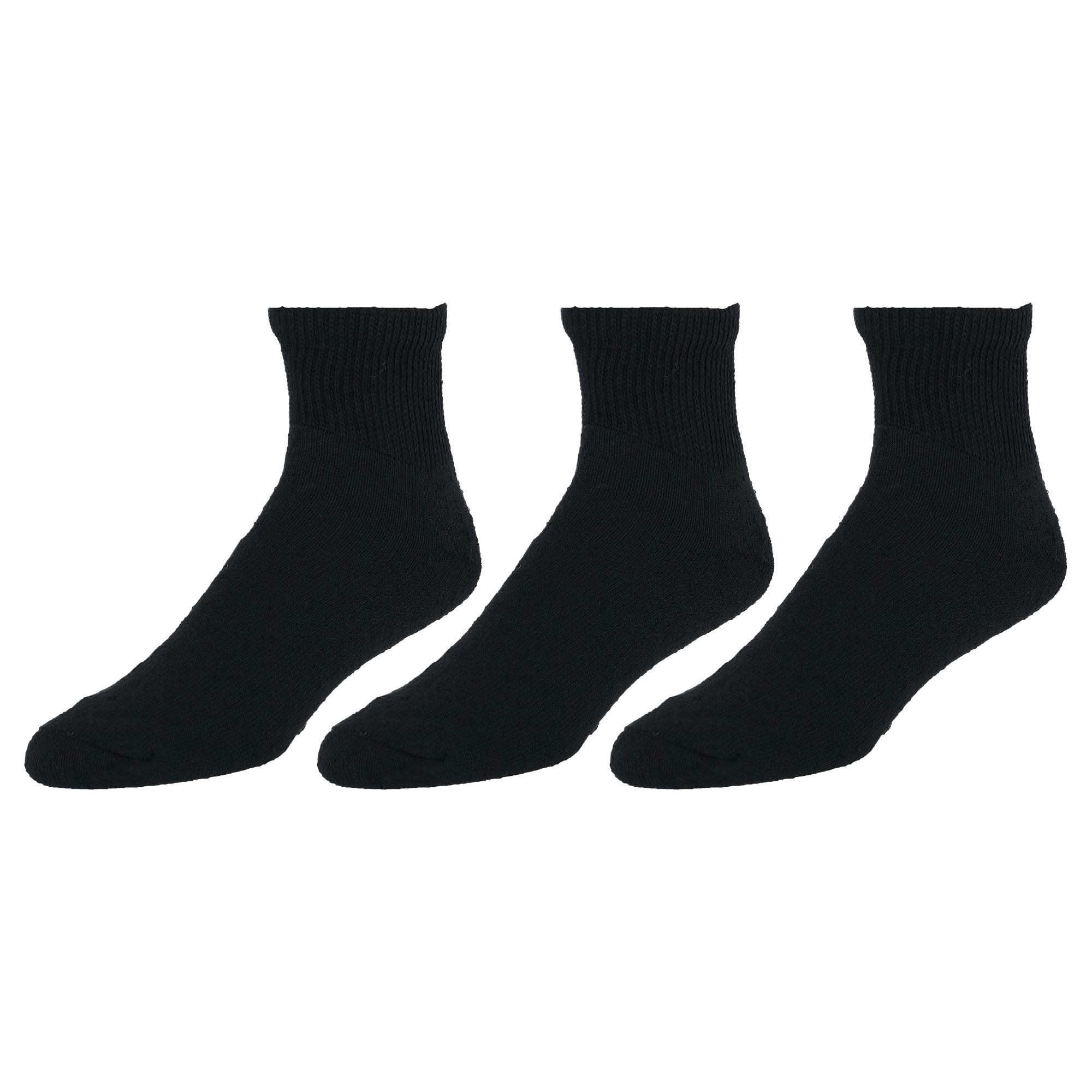 CTM Men's Big and Tall Ankle Socks (3 Pair Pack)
