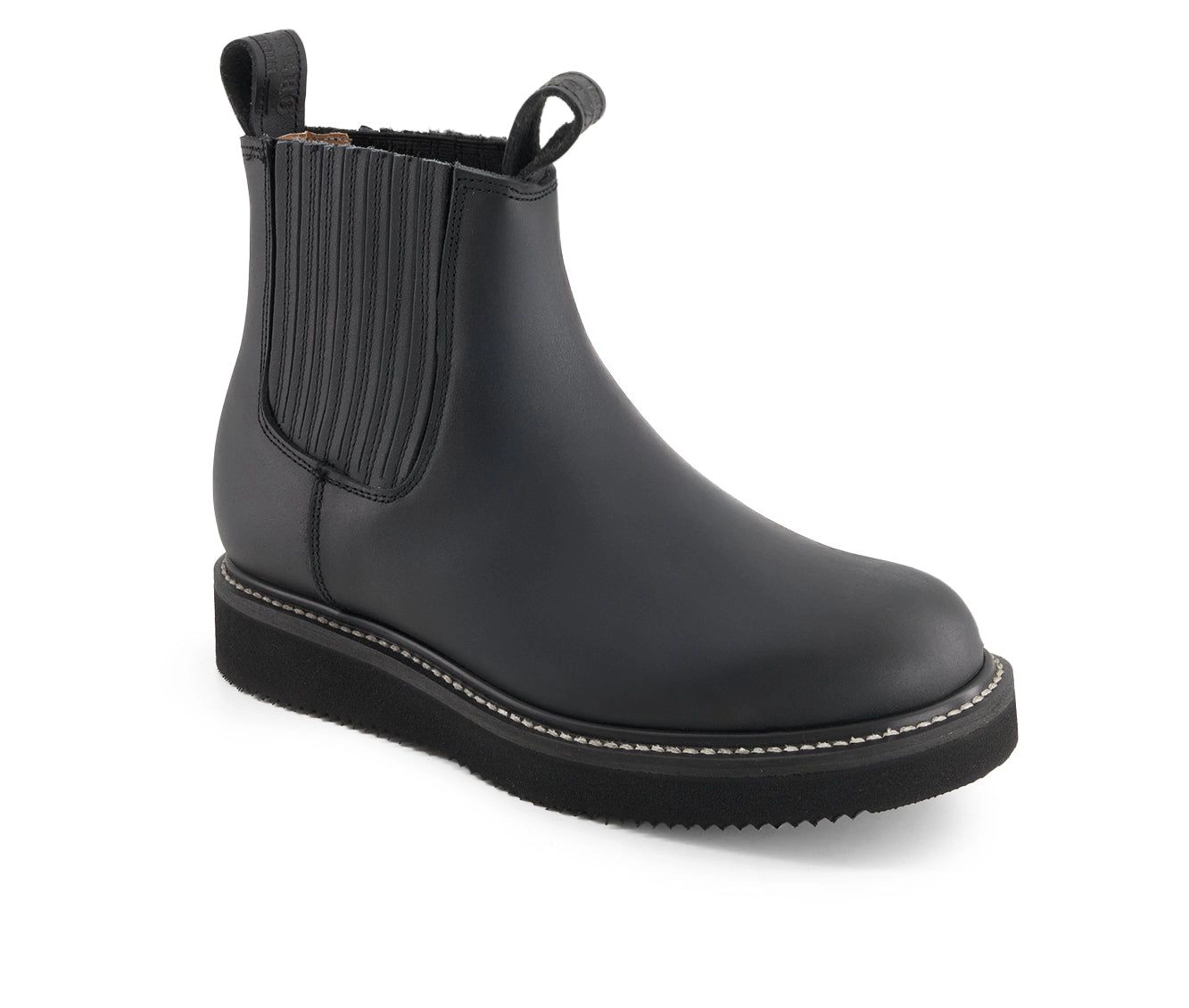 Forastero Mens Leather Chelsea Boots With Elastic Shaft