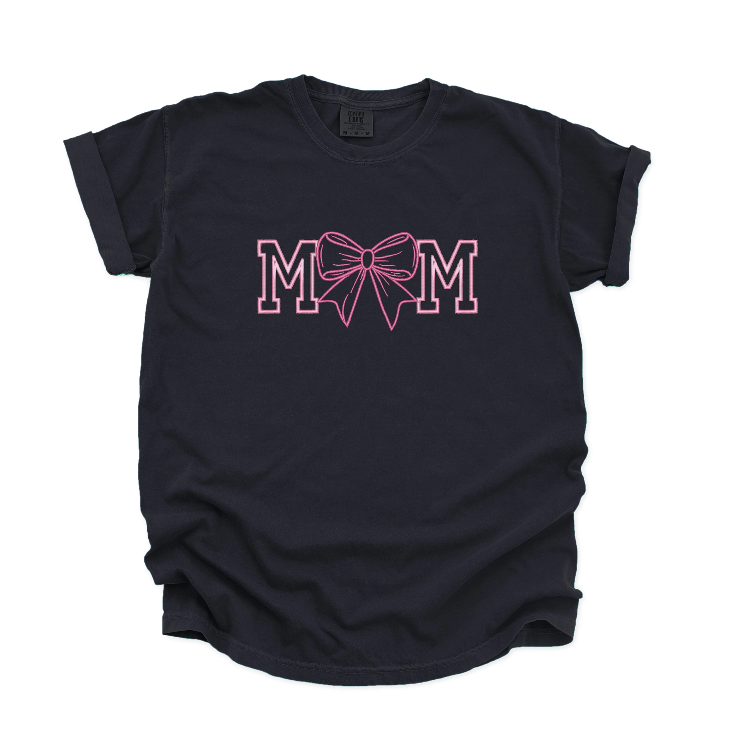 Simply Sage Market - Coquette Bow Mom Women's Garment Dyed Graphic T-Shirt
