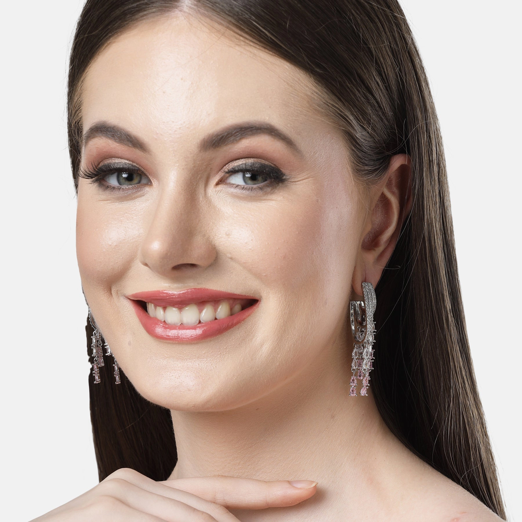 AGP PARIS Womens Diva Zirconia Drop Earrings