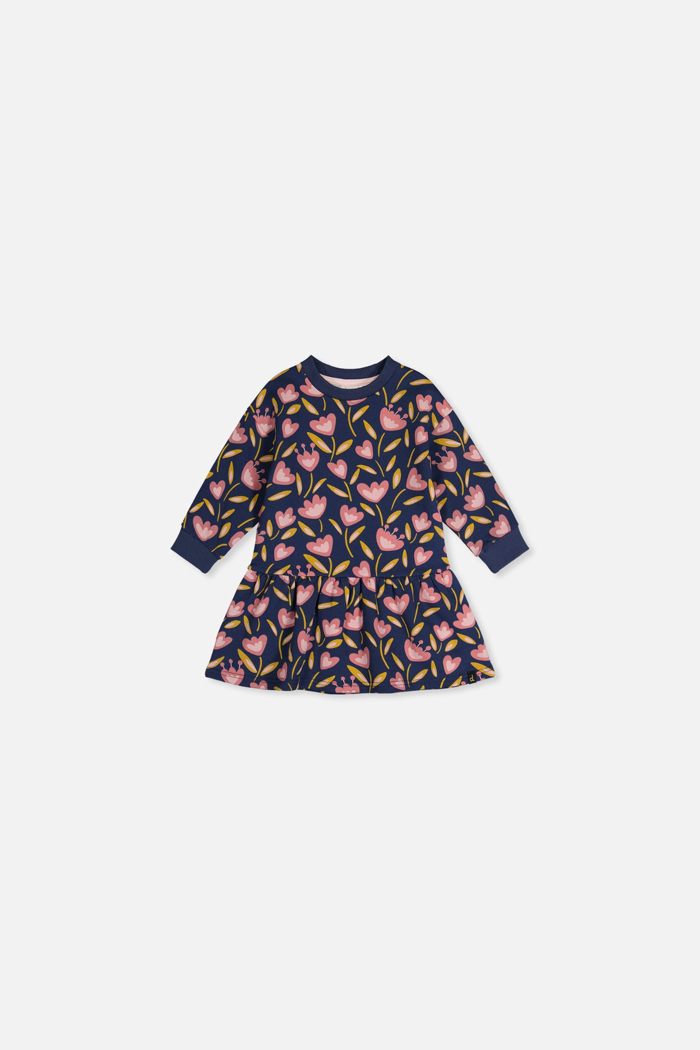 Deux par Girls Tulip Print French Terry Dress