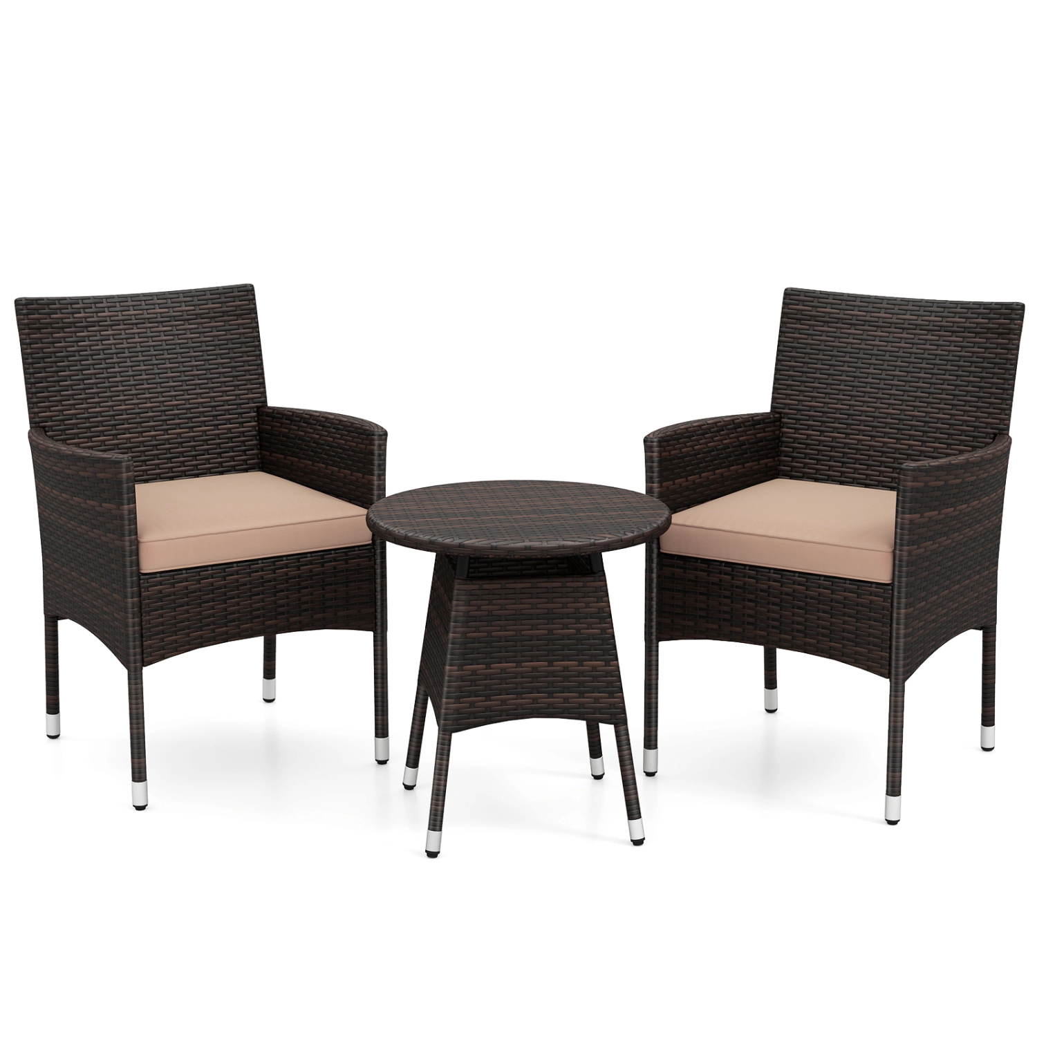 LJG 3 Piece Patio Furniture Set Outside Bistro for Porch