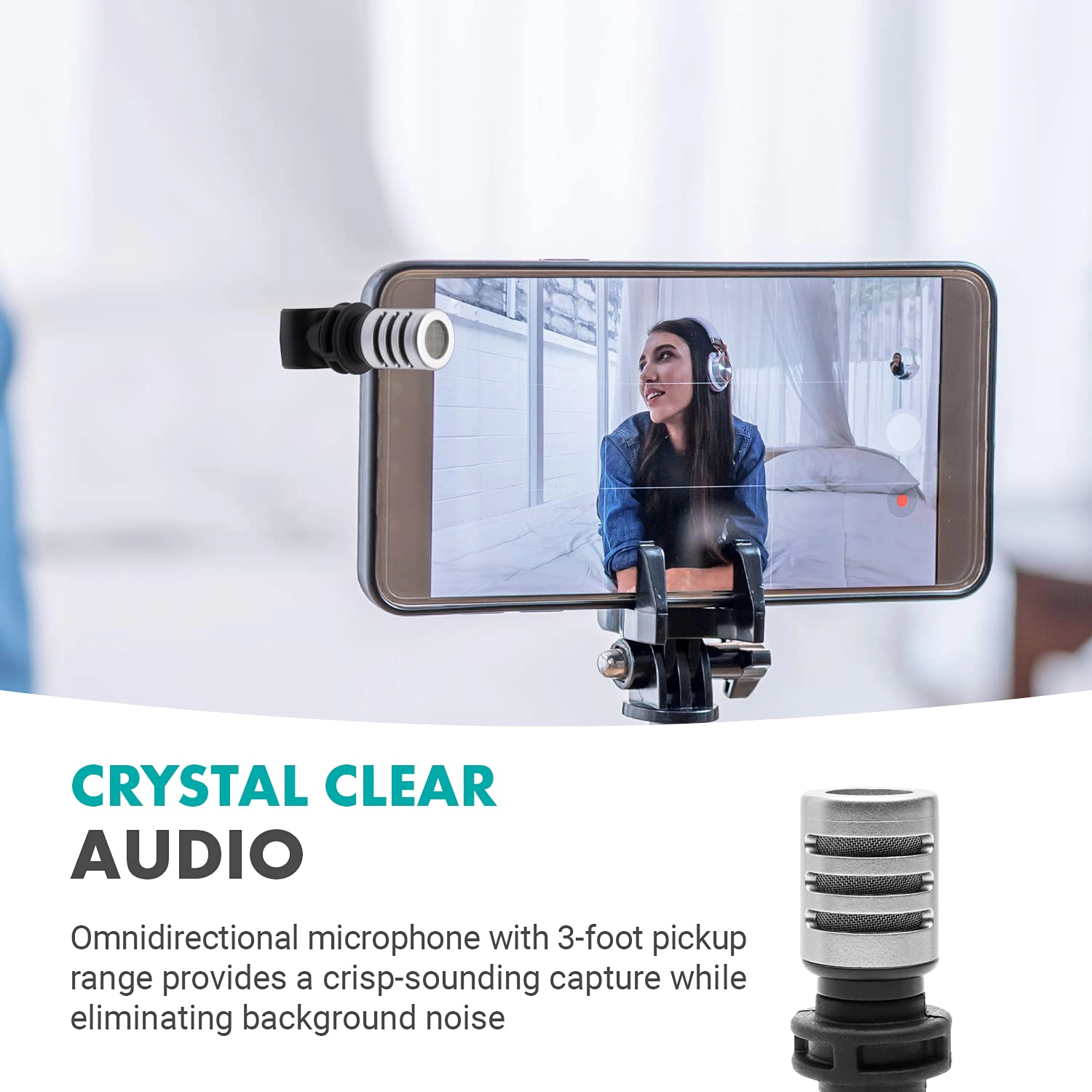 Movo MA5SP 3.5mm TRRS Shotgun Microphone for iPhone or Android Devices