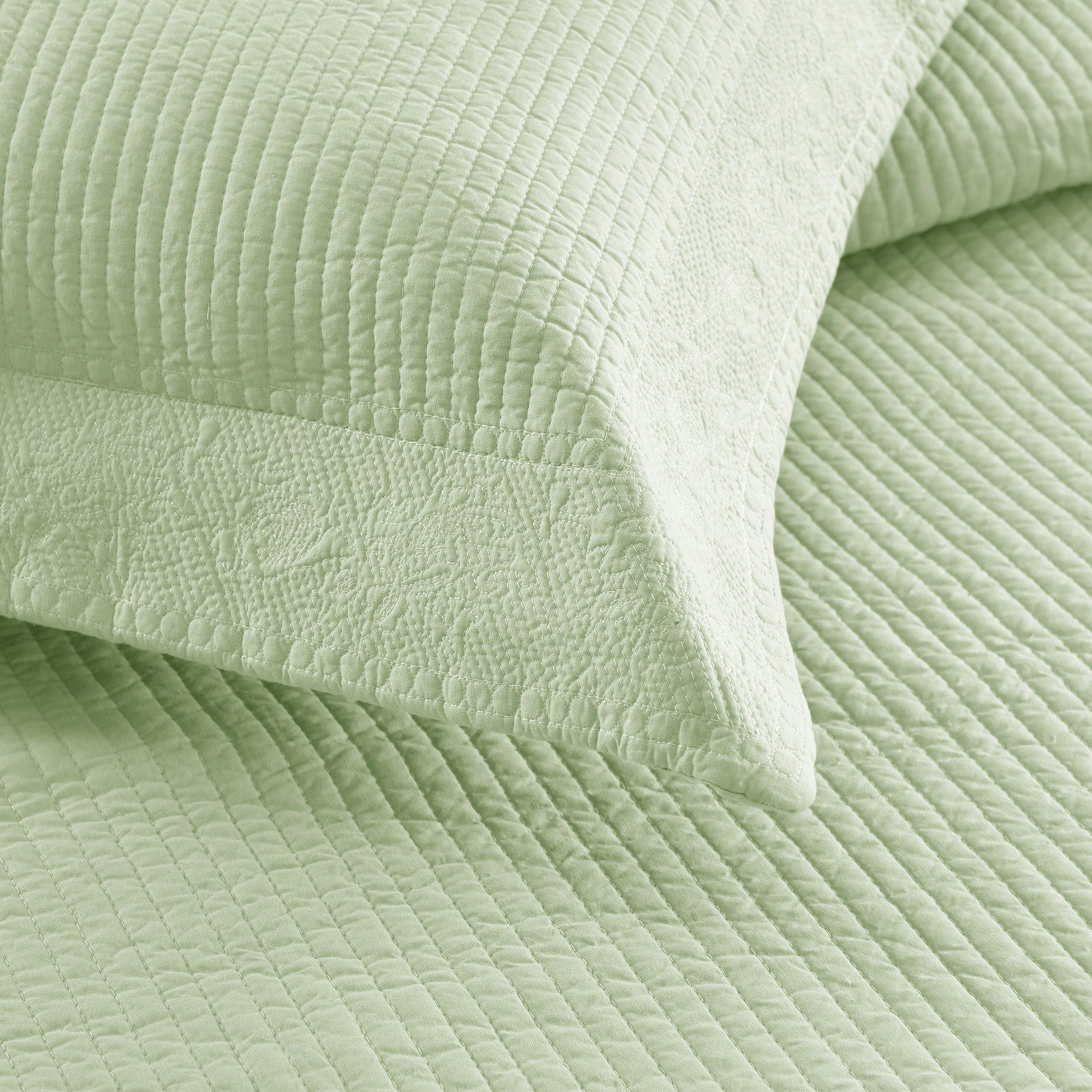 MarCielo 3 Piece 100% Cotton Oversize Quilt Bedspread Set, Embroidery Farmhouse Bedding Set