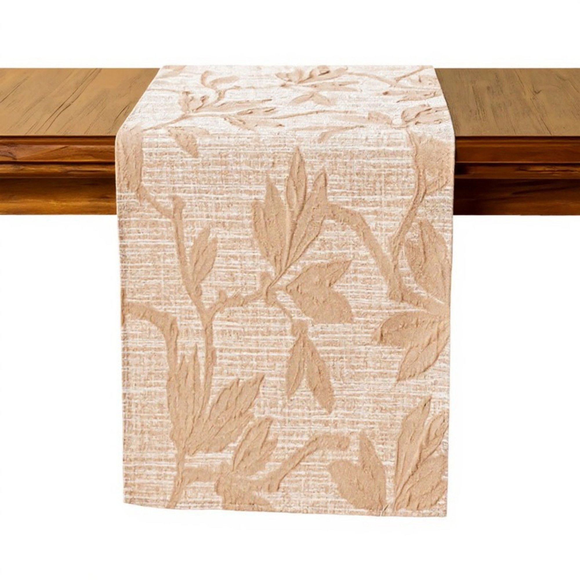 Alilang Unisex Floral Embroidered Table Runner with Intricate Pattern Detailing 13.5x47in