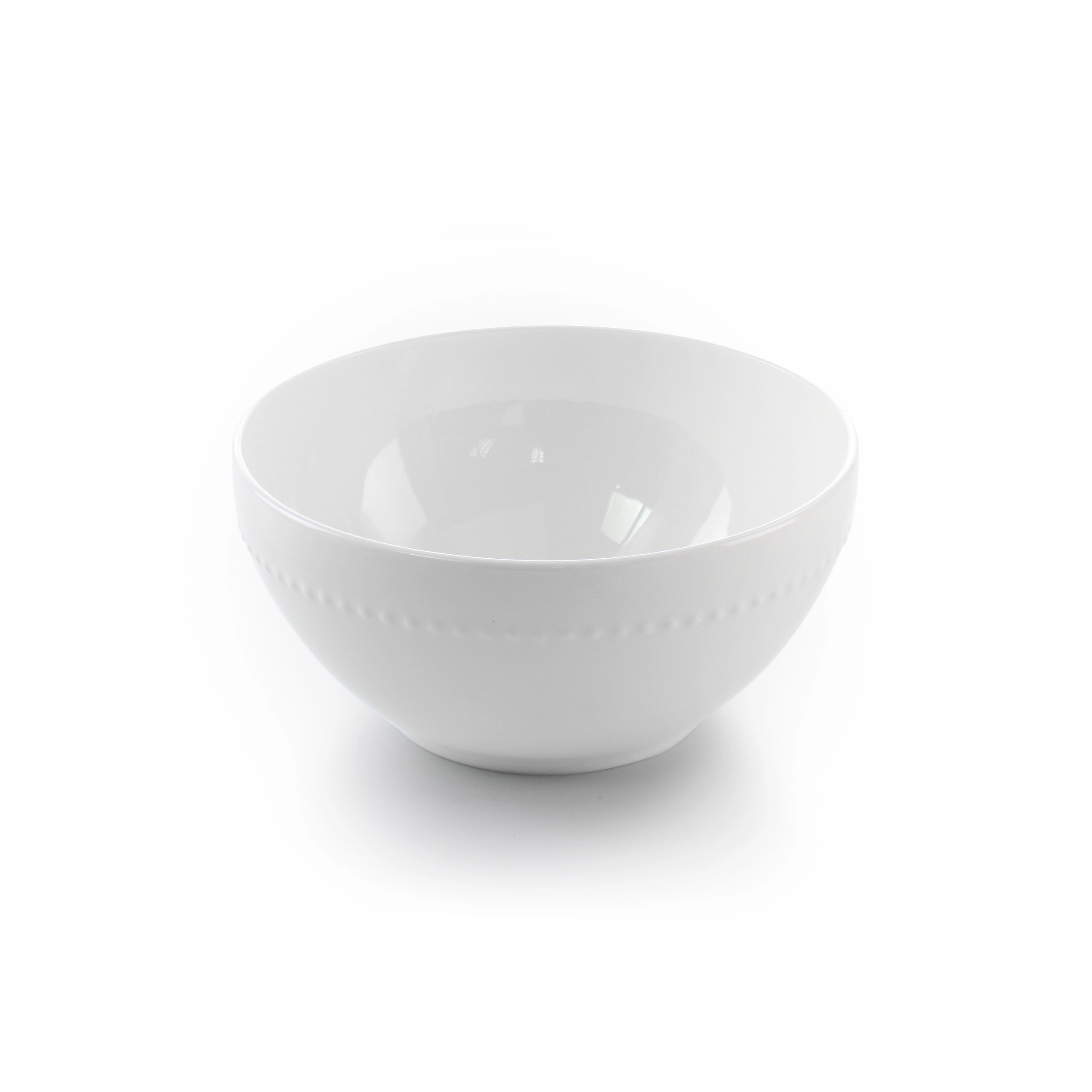 Gibson Elite 16 Piece Embossed Bone China Dinnerware Set in White
