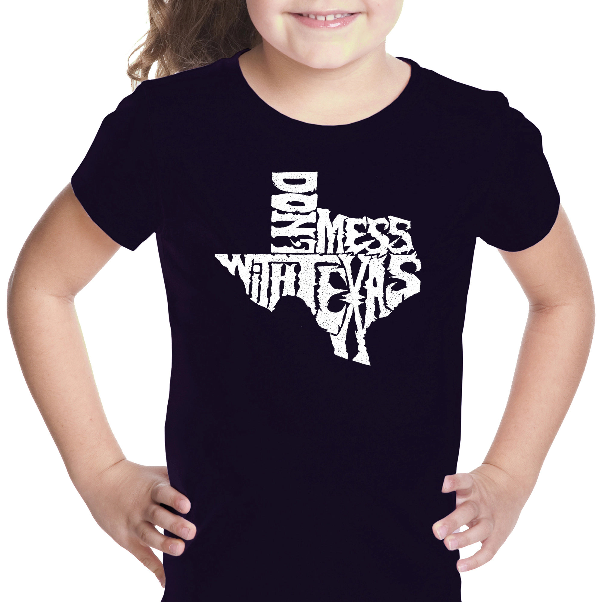 LA Pop Art Girls Word T-Shirt - Dont Mess With Texas