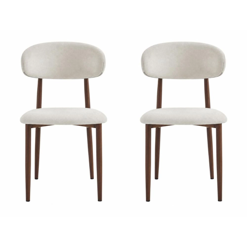 GOODSILO Upholstered Cotton Linen Dining Chair