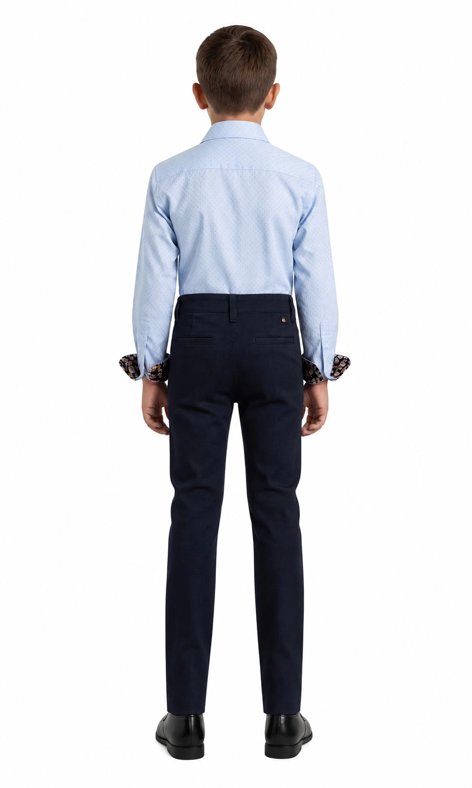 Elie Balleh Boys Slim Fit Jacquard Dot Shirt