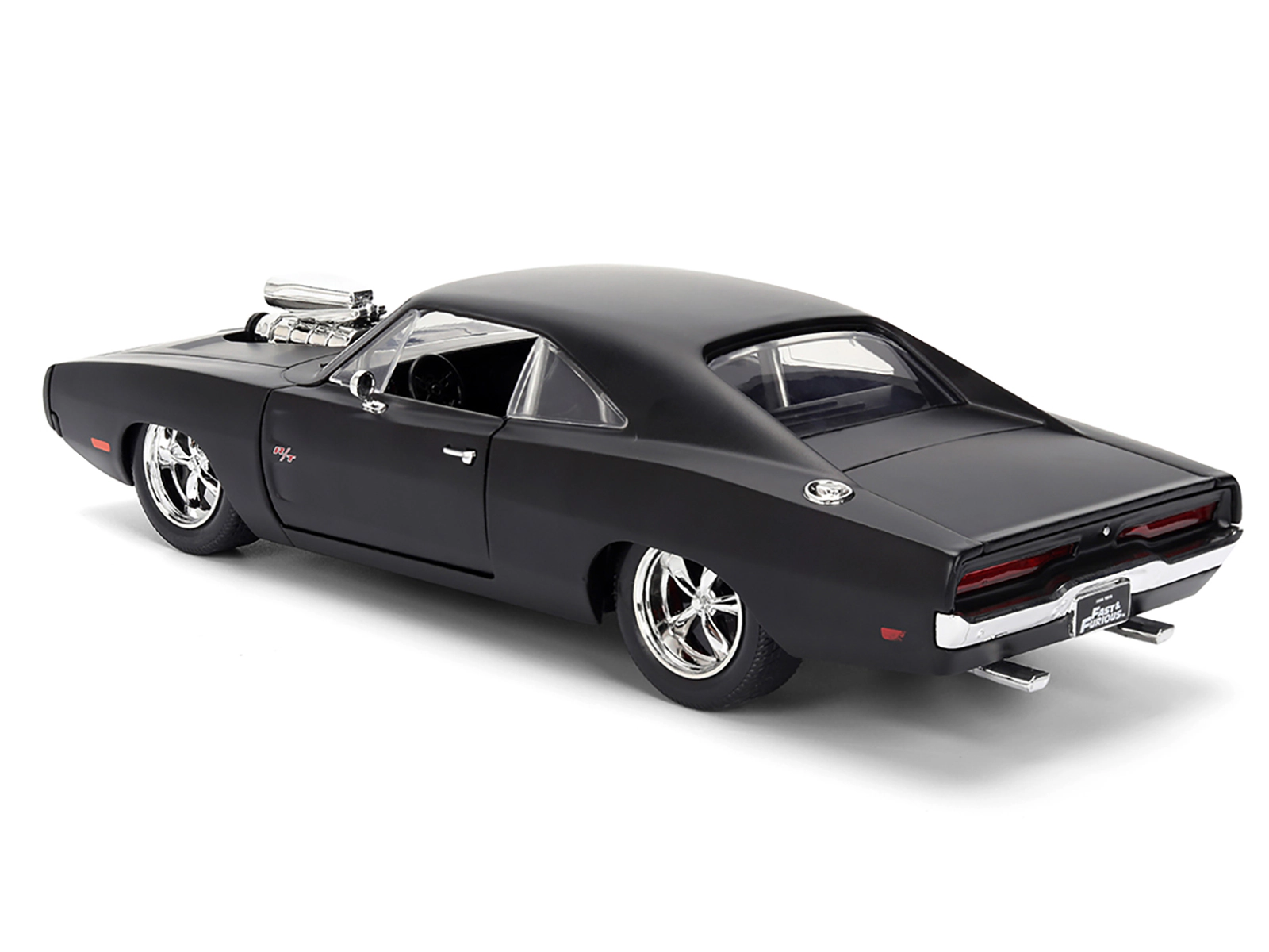 Jada 1970 Dodge Charger R/T Matt Black "Fast & Furious" (2009) Movie "Fast & Furious" Series 1/24 Diecast