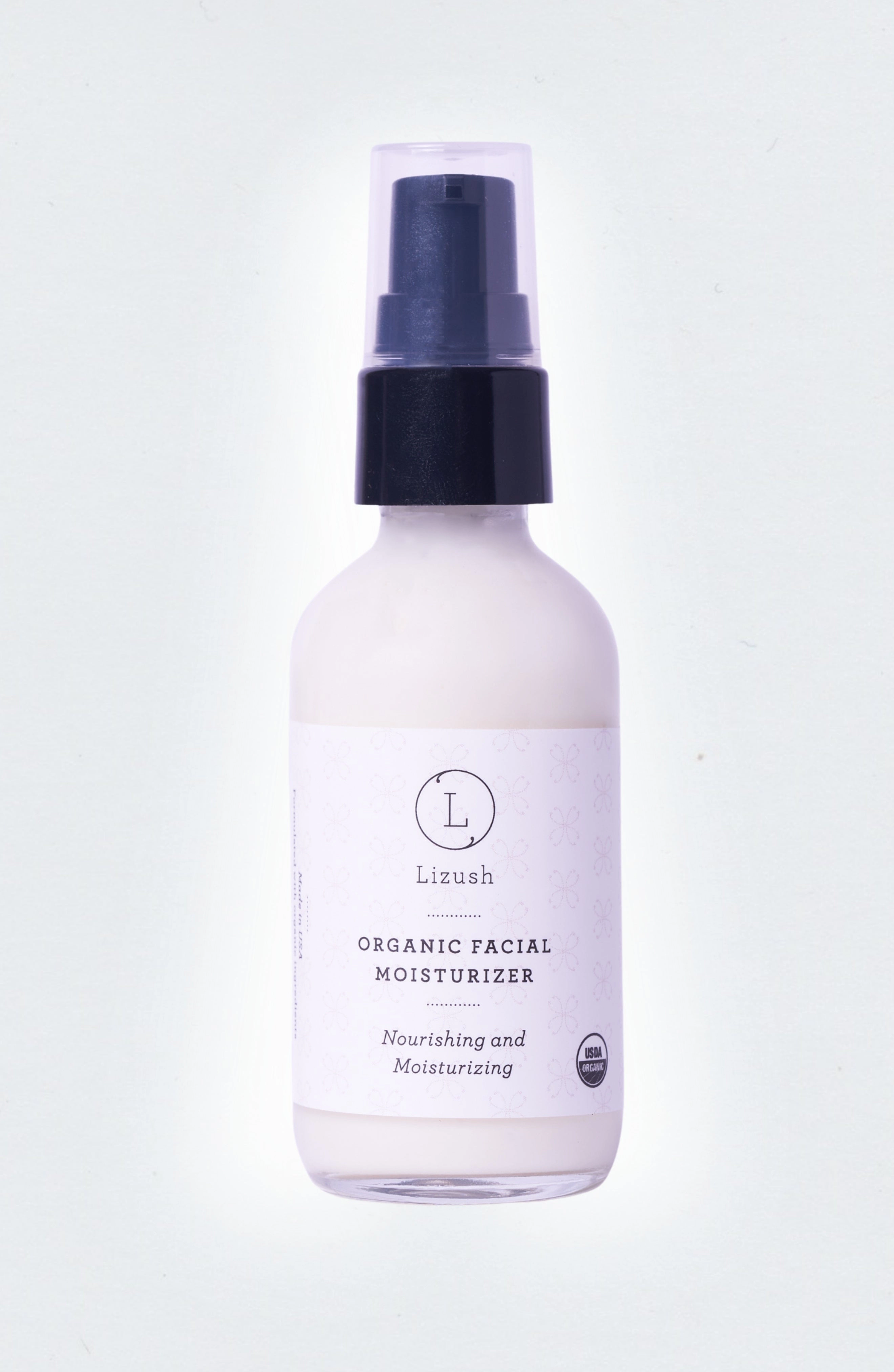 Lizush Organic Facial Moisturizer - Nourishing Hydrating Lotion for Teens and All Skin Types