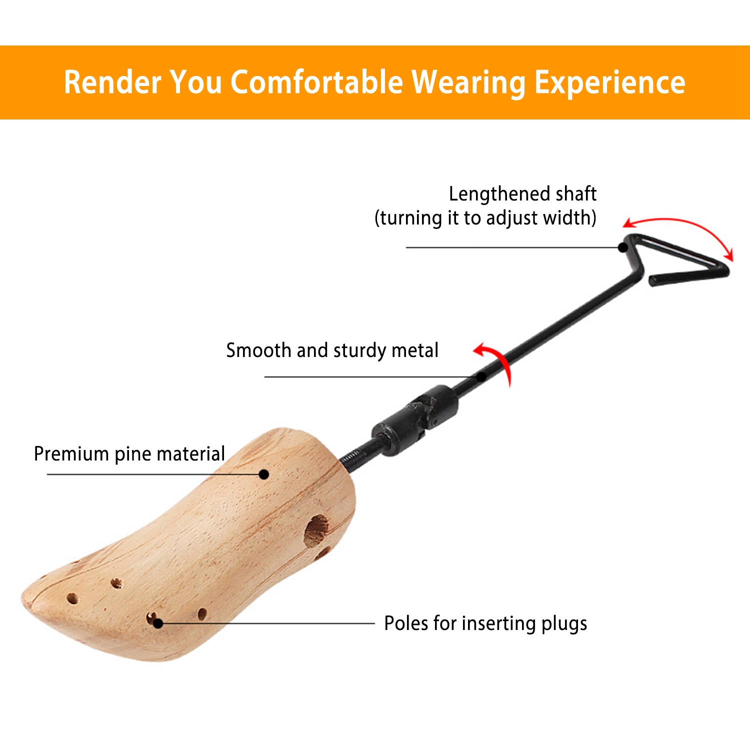 GBruno Adjustable Wooden Boot Stretcher Shaper