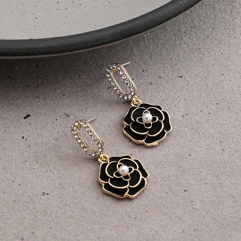 SOHI Women's Rose Drop Earrings