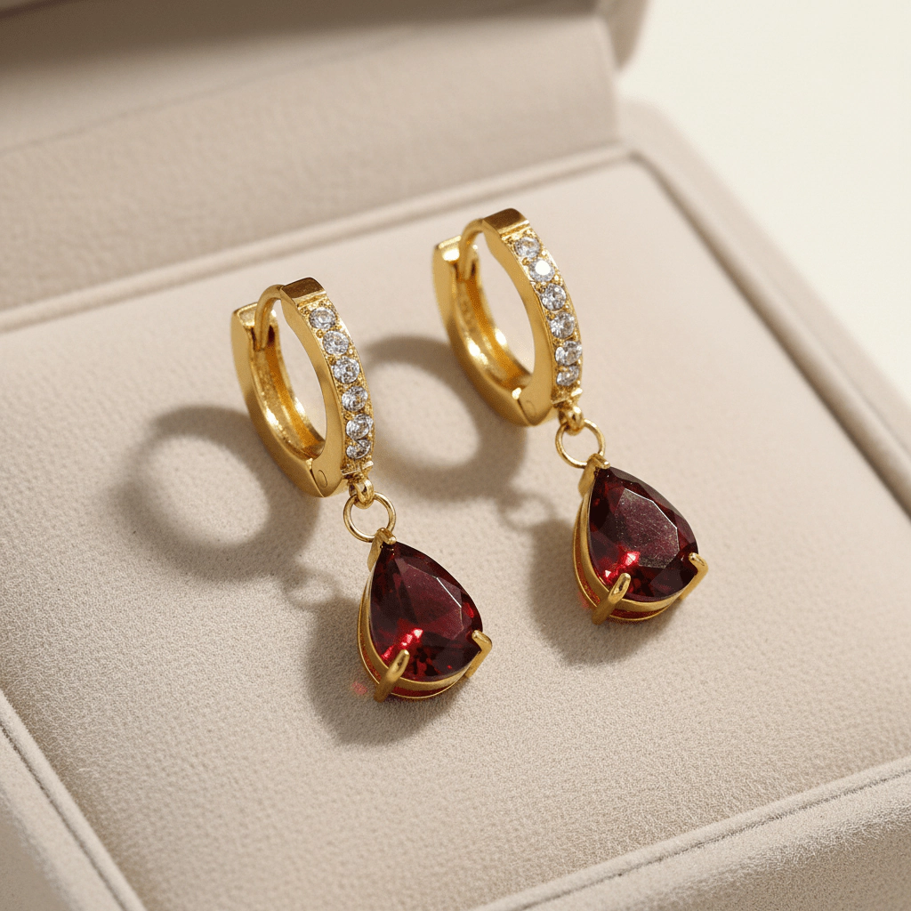 DressAtR Women's Geometric Gold Plated Earrings