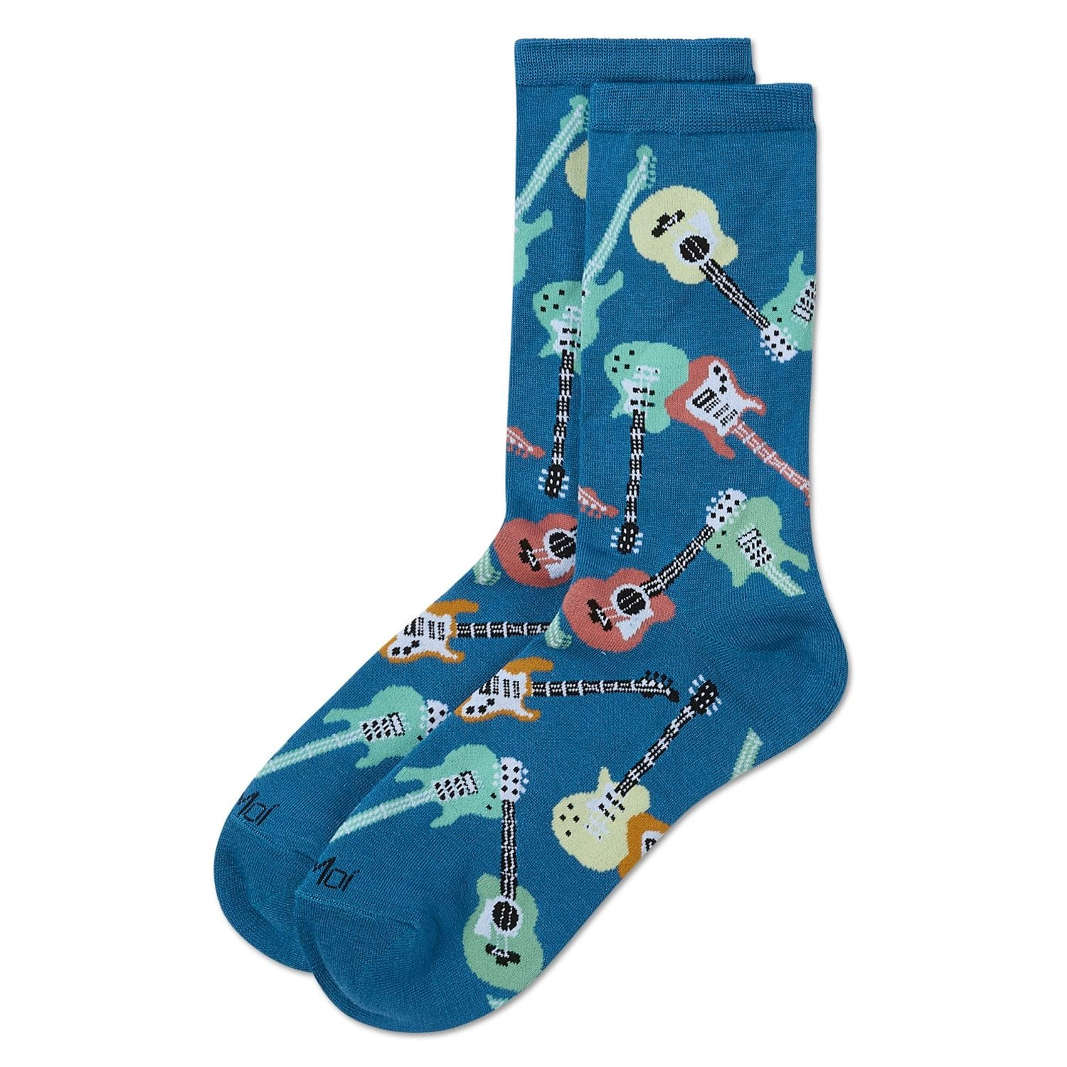 MeMoi Women's Guitars Rayon From Bamboo Crew Socks