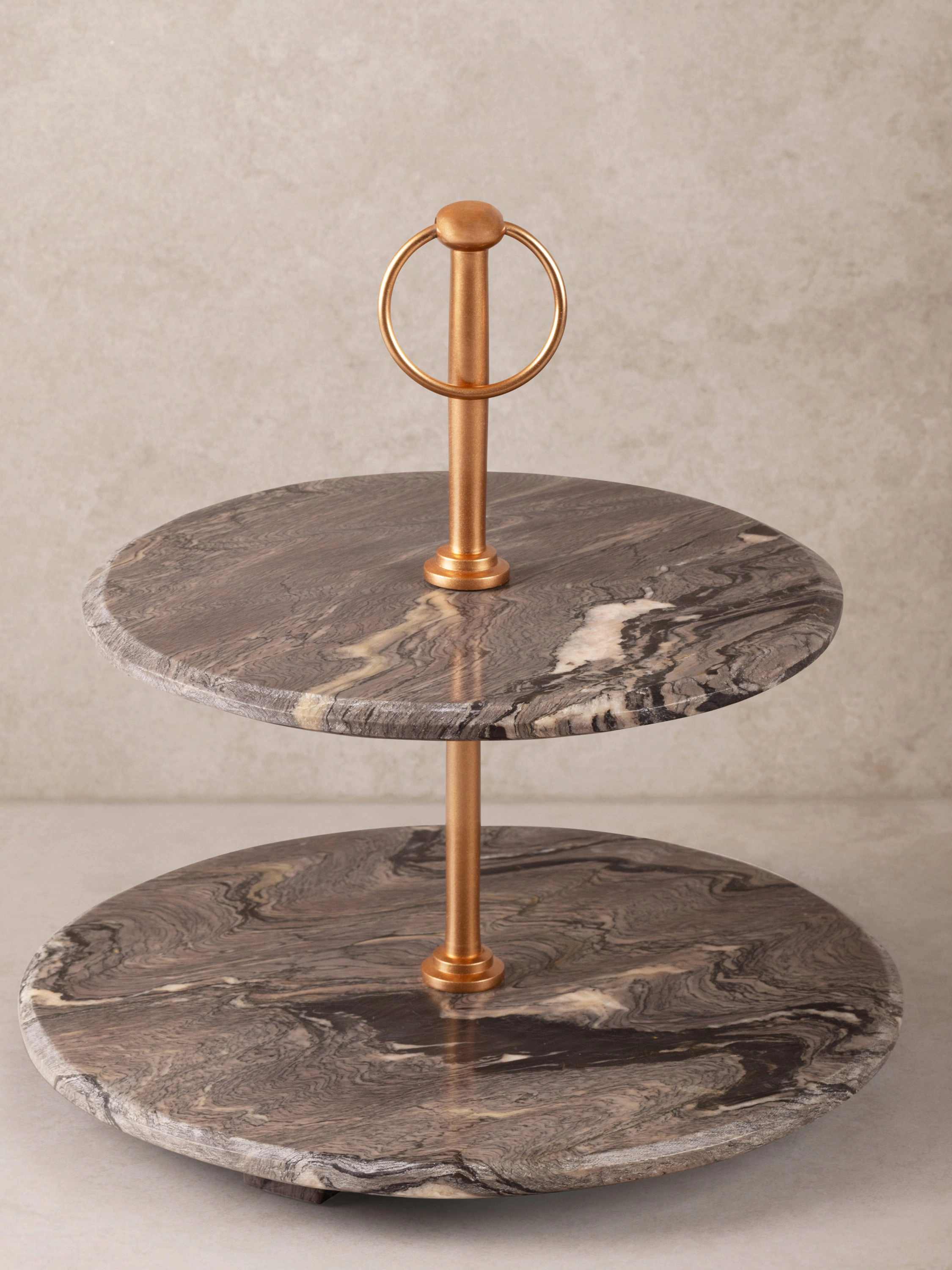 GAURI KOHLI Heavenly Brown Onyx Two-Tier Stand