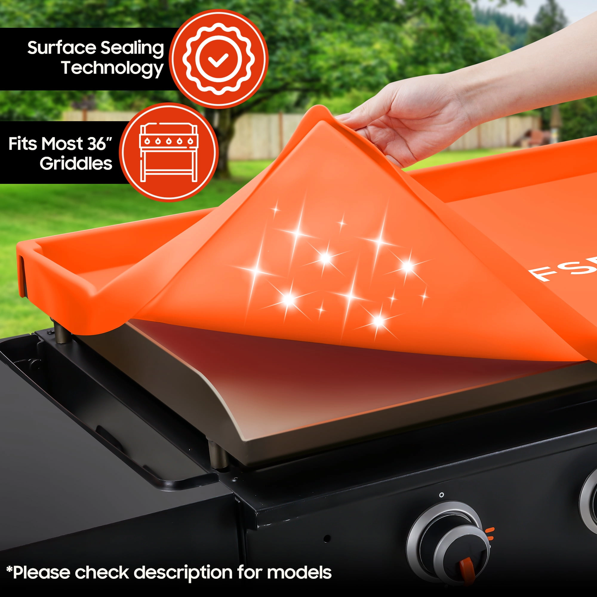 CHEFSPOT 28 Inch Silicone Griddle Mat Cover For Blackstone Omnivore Griddles