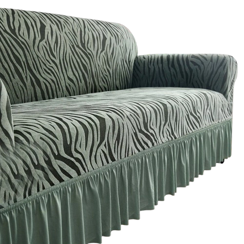 SS Design High Stretch Sofa Couch Cover with Skirt Hem