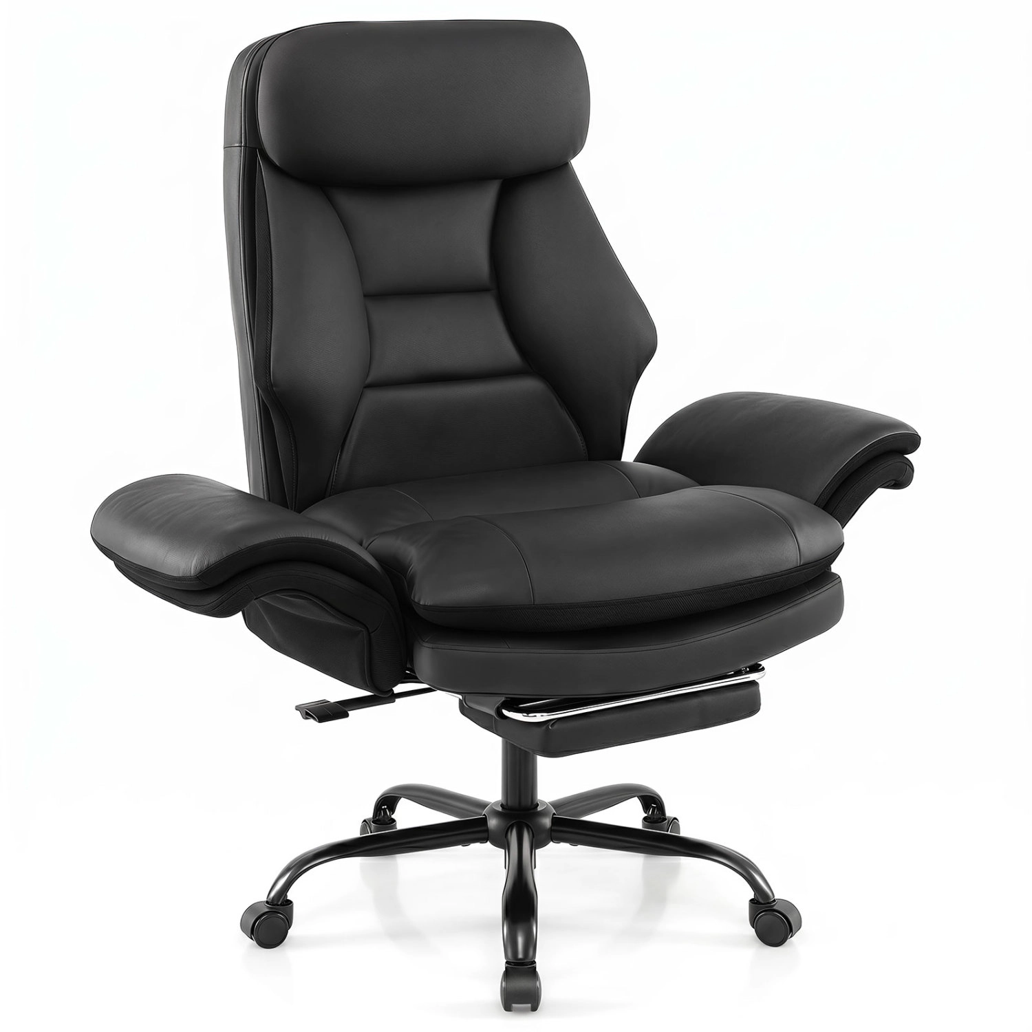 LJG 400 LBS Ergonomic Big and Tall Office Chair with Faux Leather