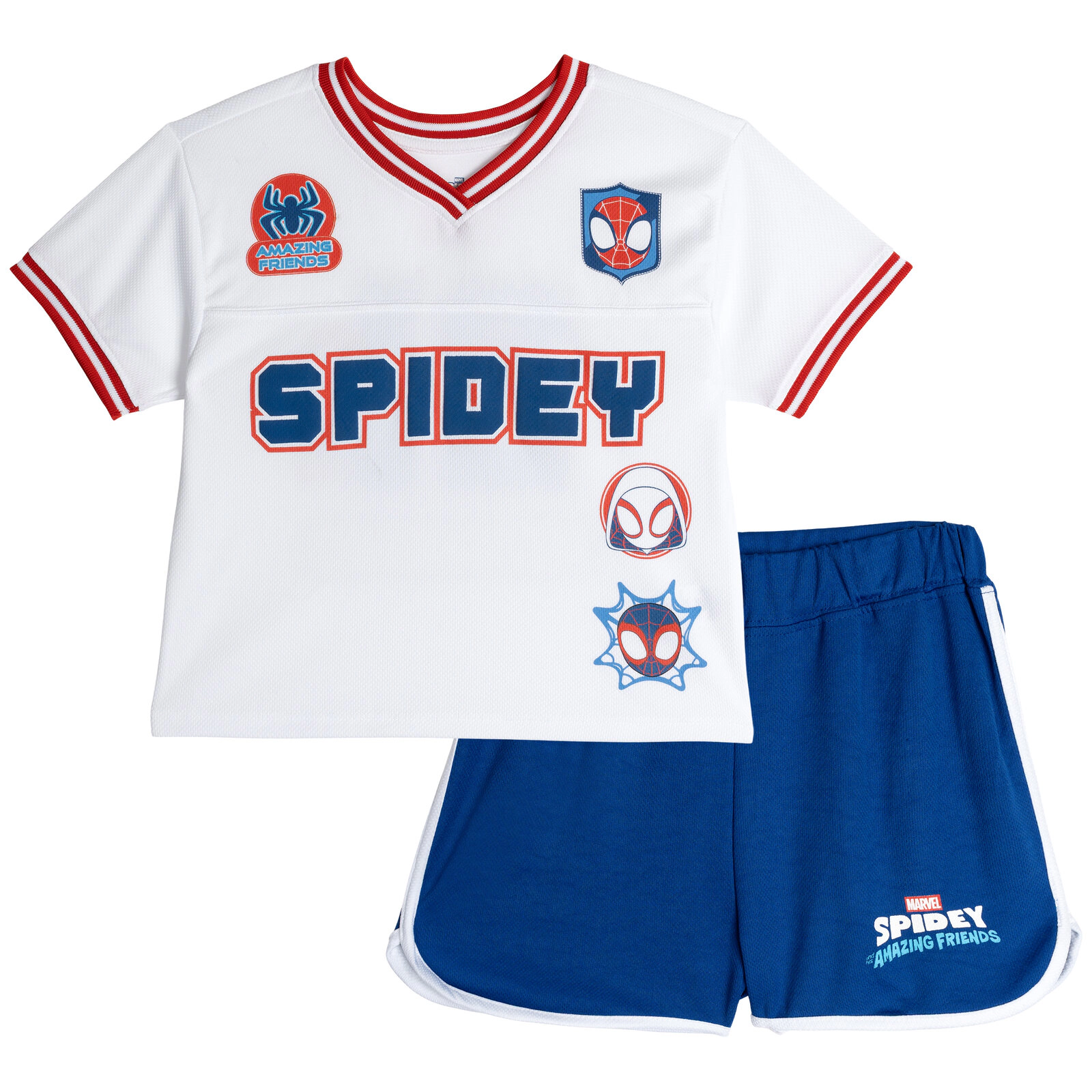Marvel Spidey and His Amazing Friends Girls' Athletic 2-Piece T-Shirt Shorts Set