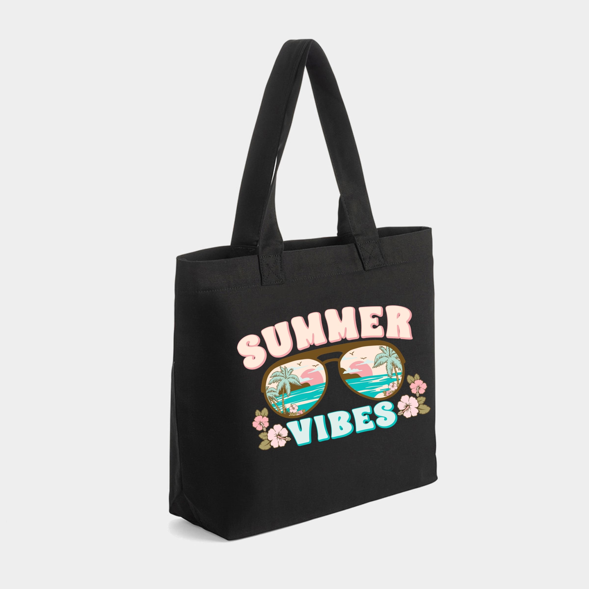 Simply Sage Market - Zippered Canvas Tote Summer Vibes Beach