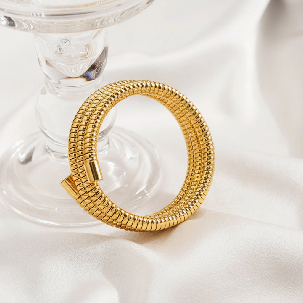 DressAtR Women's Layered Gold Tone Bracelet