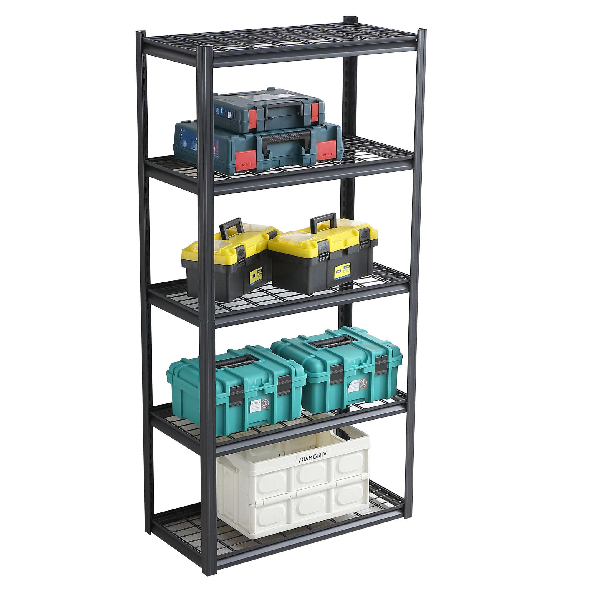 Flynama 5 Tier Heavy Duty Steel Shelving 72 in Adjustable Storage Rack for Garage Basement and Kitchen Easy Assembly