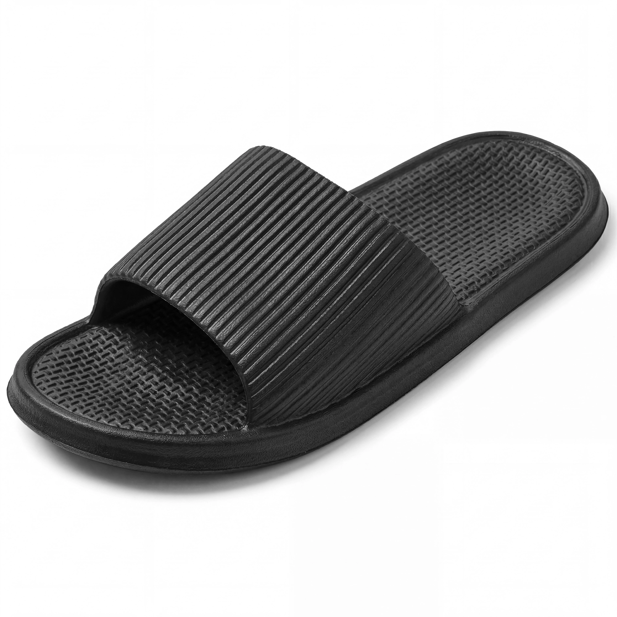 BLISSFUL STEP Women Quick Drying Cushioned Sole Bathroom Slides Slippers