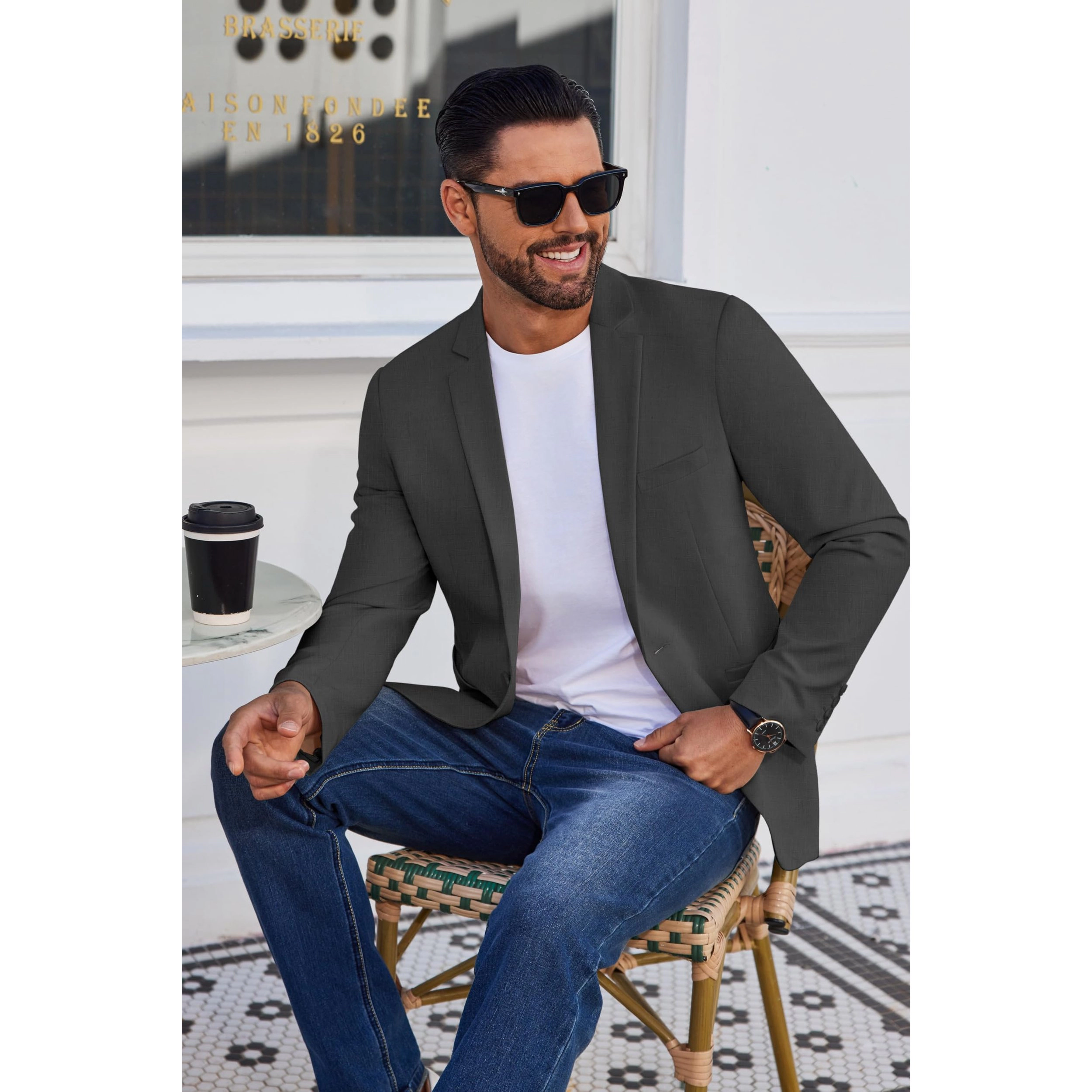 COOFANDY Men's Slim Fit Casual Blazer Sport Coat Suit Jacket