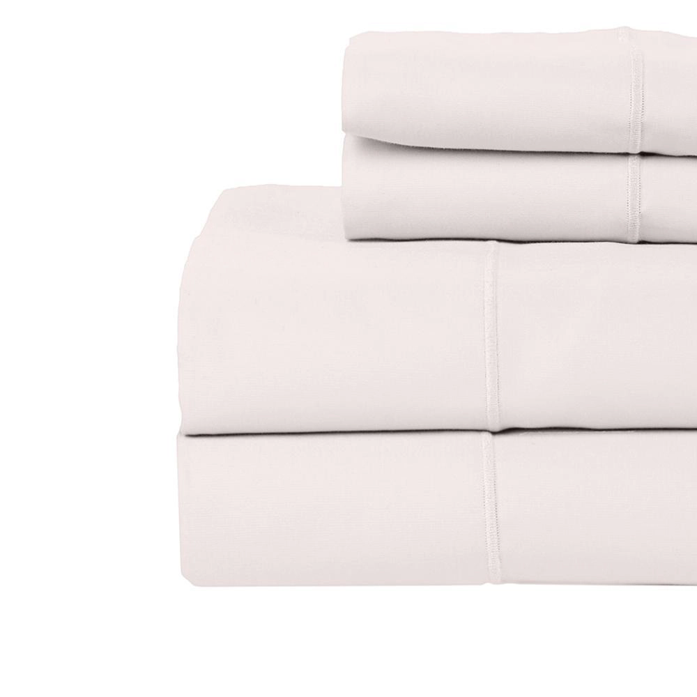 Hotel Concepts 500 Thread Count Sateen Sheet 4 Piece Set Queen Ash