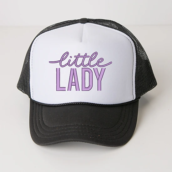 The Juniper Shop - Embroidered Little Lady - Youth Graphic Foam Trucker Hat
