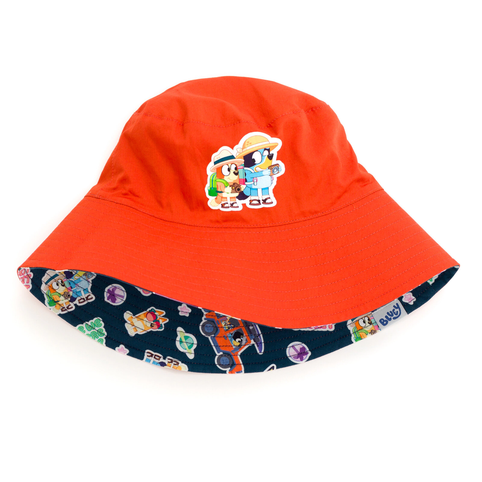 Bluey Boys' Button-Down Shirt and Shorts Set with Hat