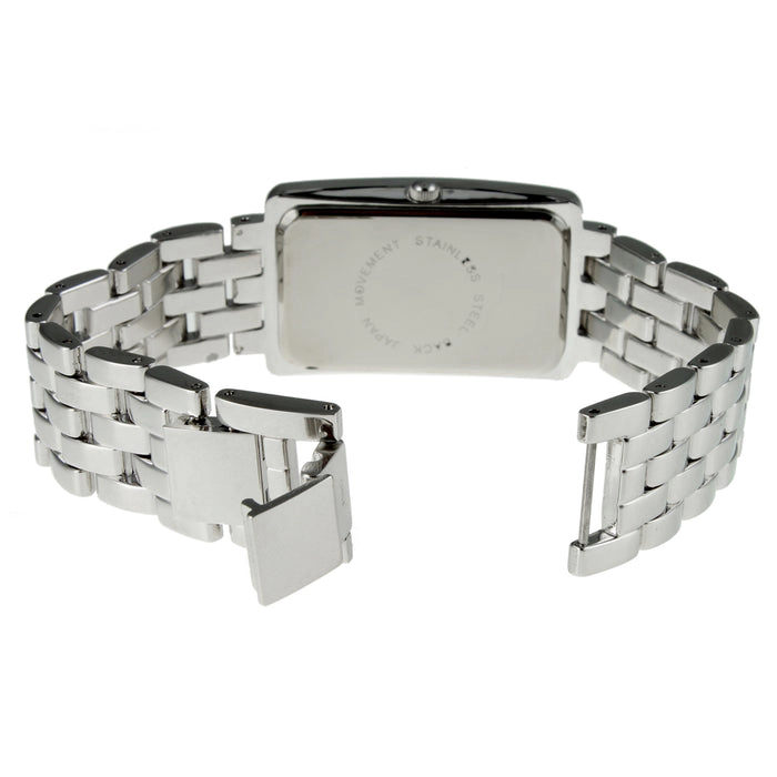 Peugeot Women's 40x25mm Silver Bracelet Watch with Crystal Bezel