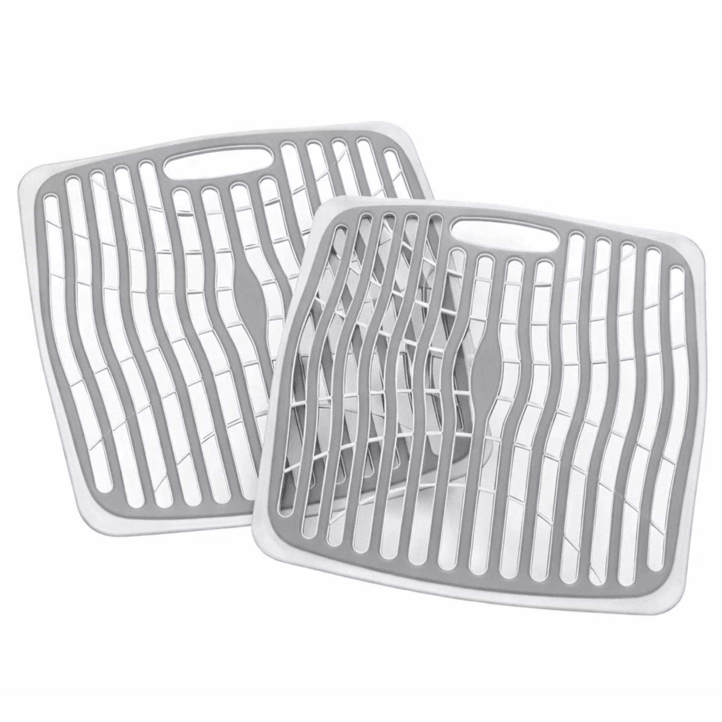 Home Collection Pack of 2 Gray Kitchen Sink Protector Mats