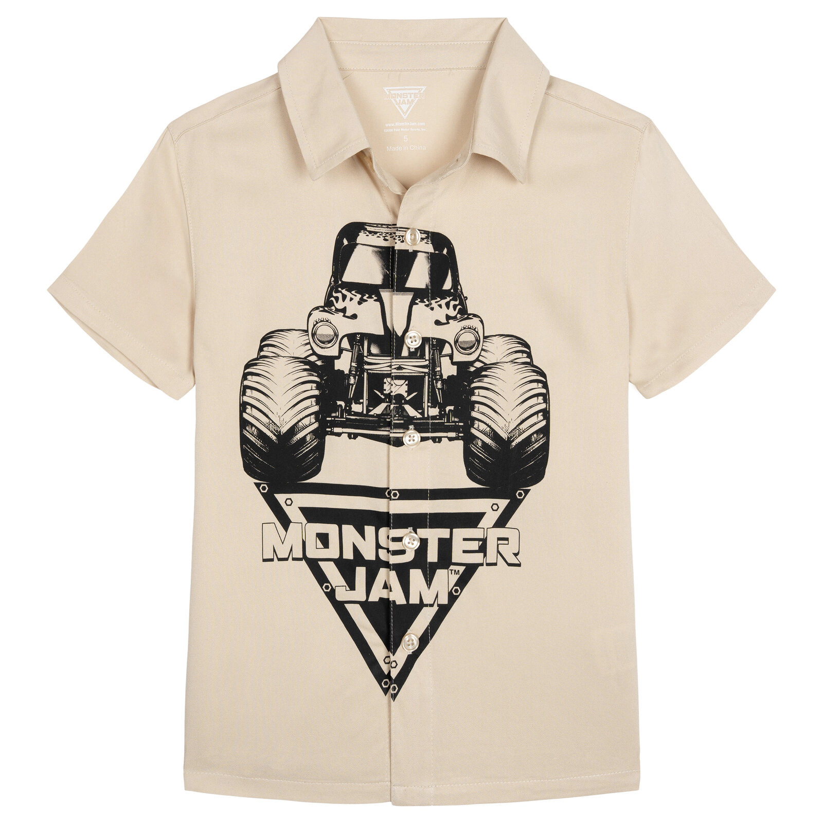Monster Jam Matching Family Short Sleeve Button Down Shirt