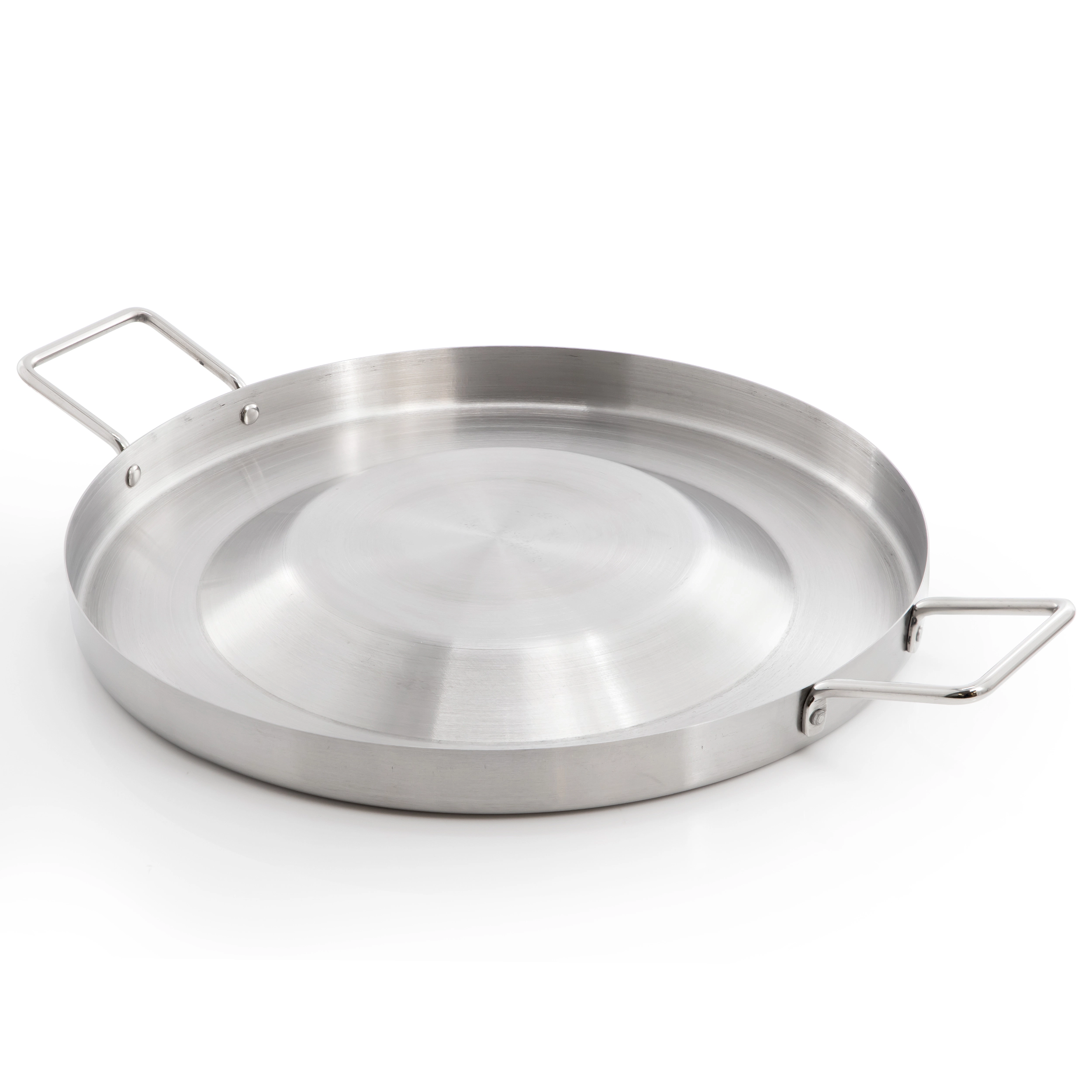 Oster Mercato 15.7 Inch Round Stainless Steel Convex Comal with Handles