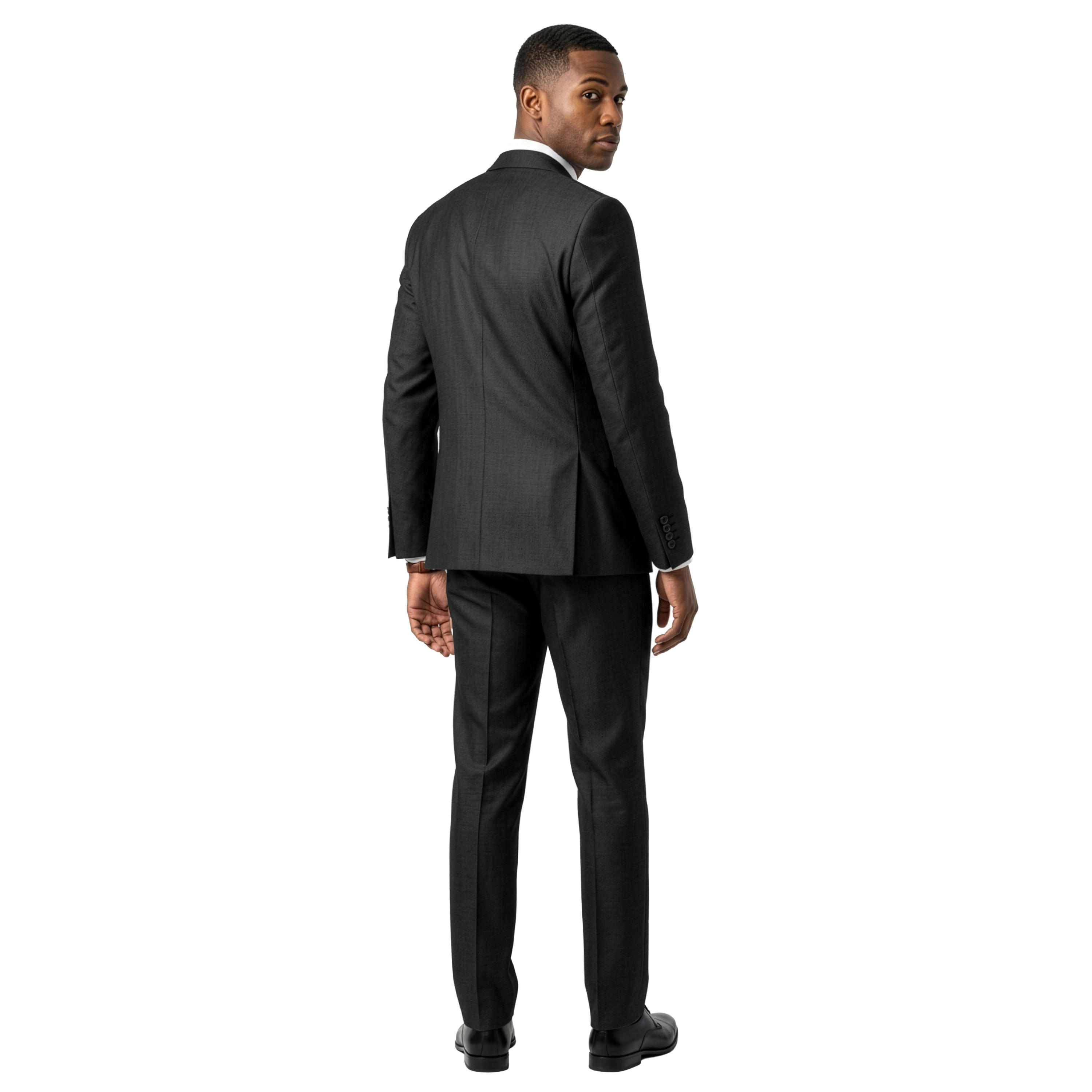 Tazzio Mens Slim Fit Diagonal Weave 3 Piece Suit Set