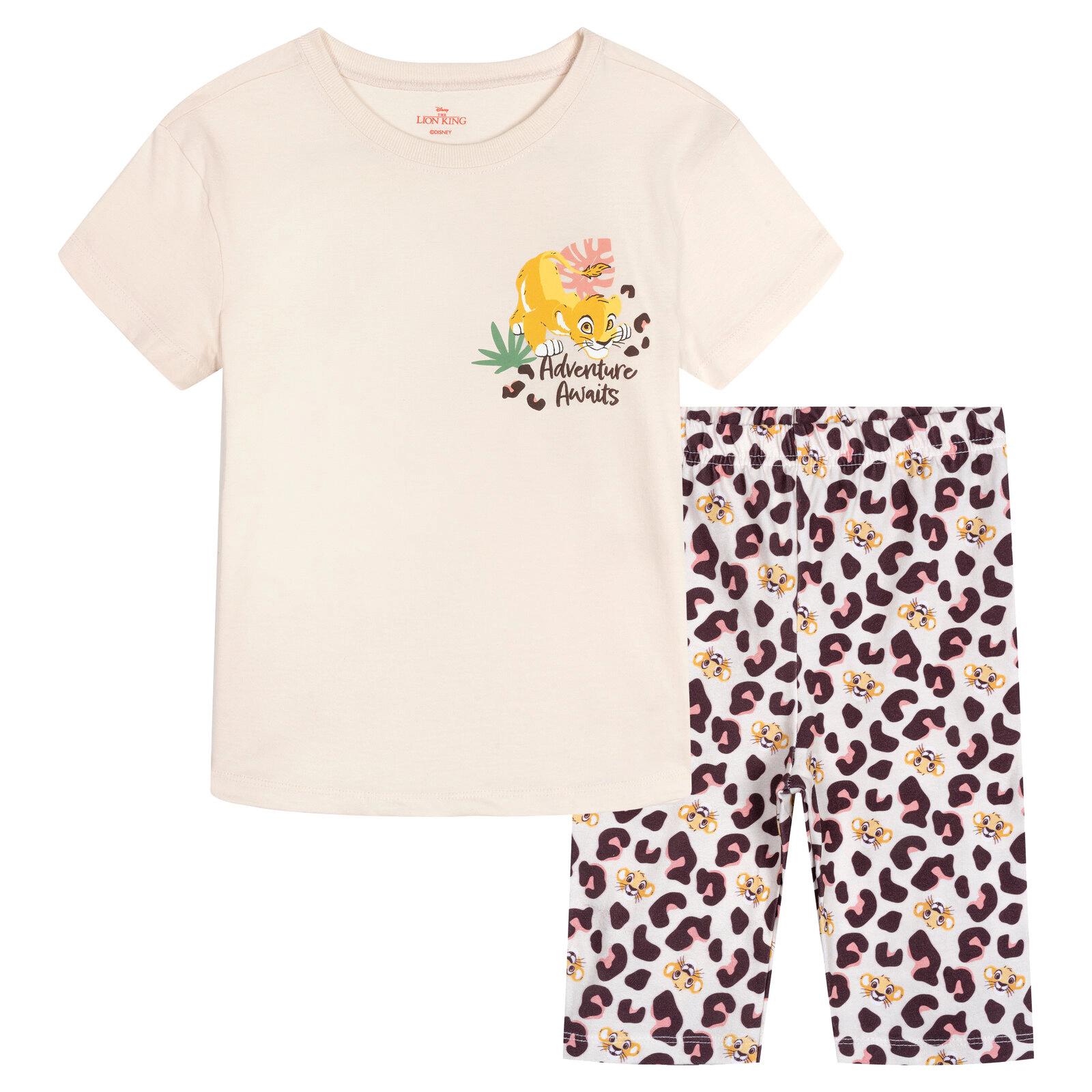 Disney Girls' 2-Piece T-Shirt and Bike Shorts Set