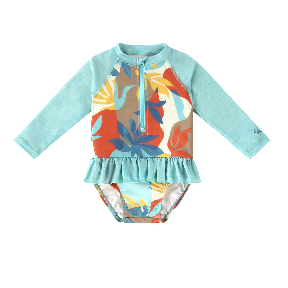 UV Skinz Baby Girl's Long Sleeve Ruffled Swim Suit