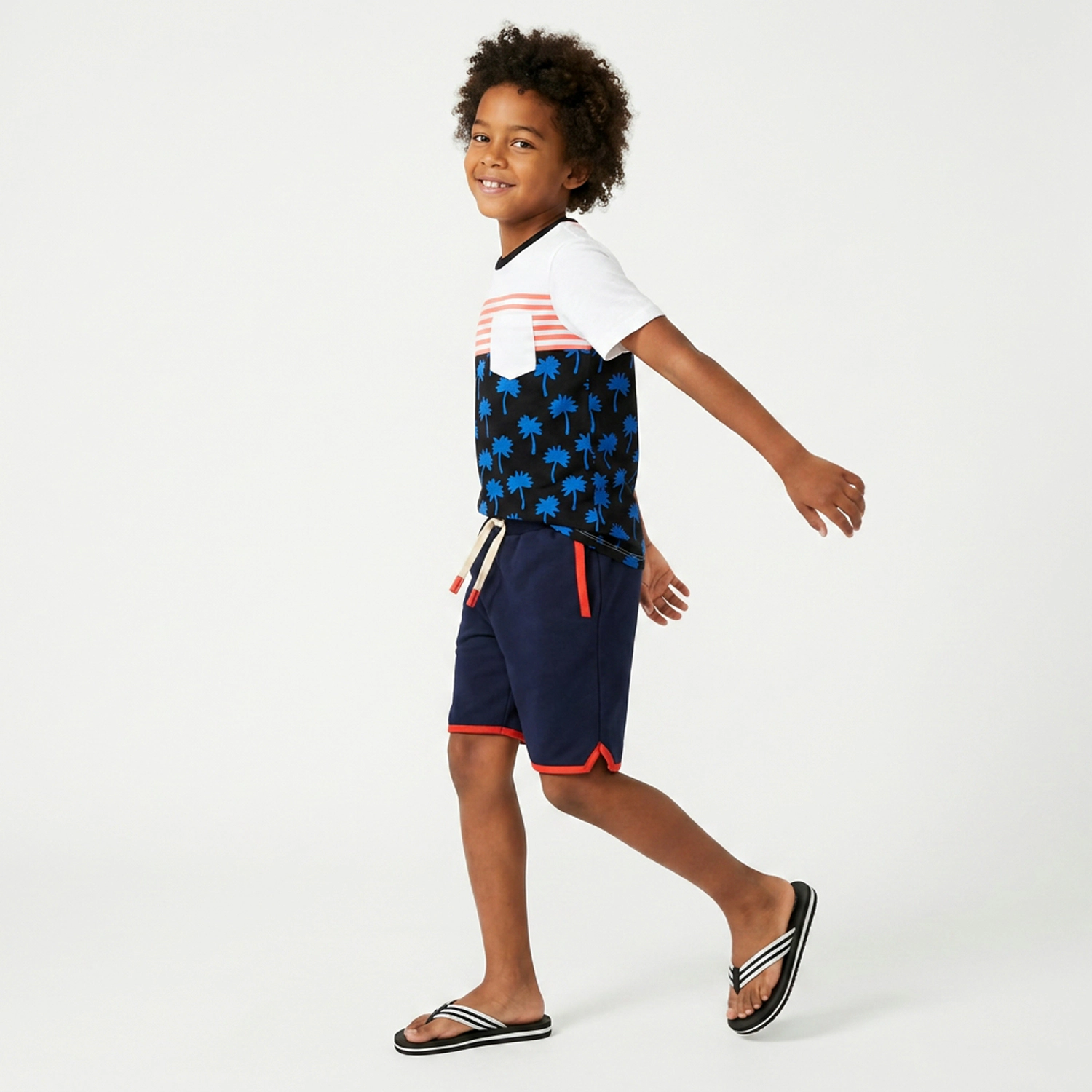 Rockets of Awesome Striped Palm Tree Tee for Boys