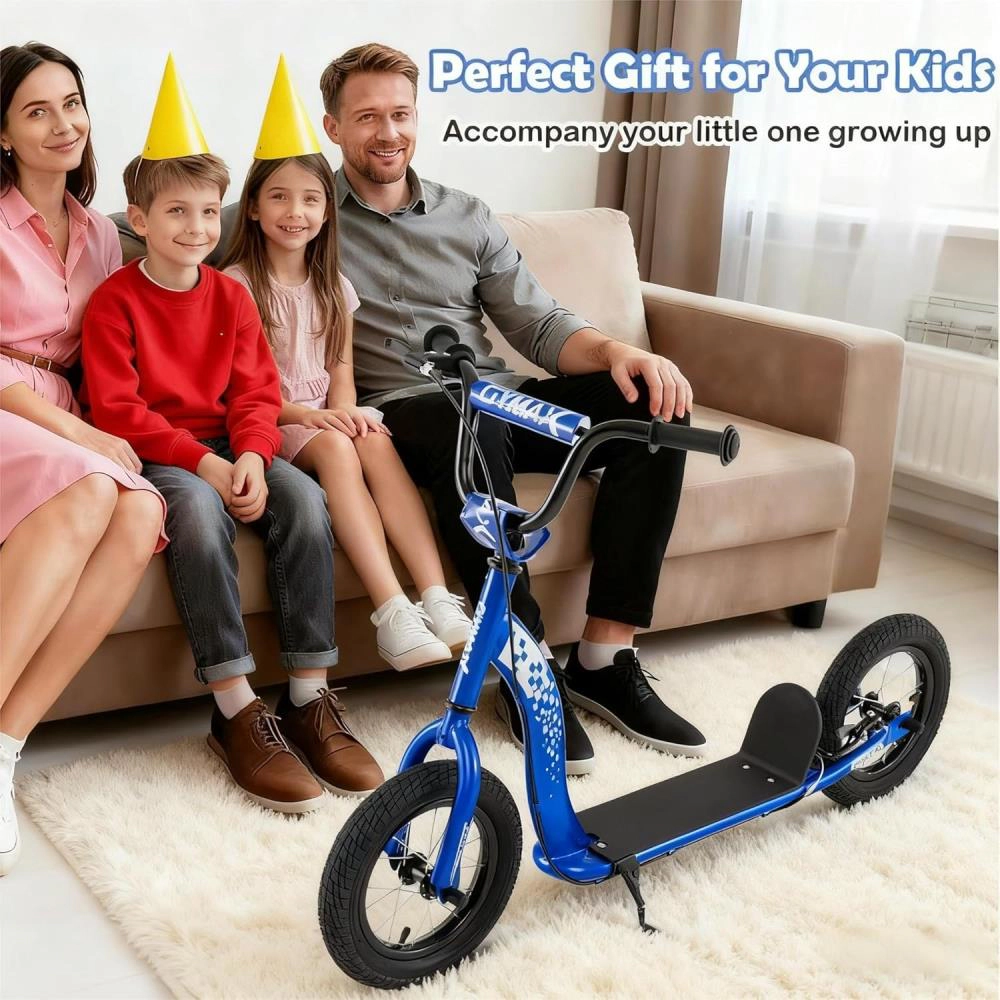 Hivvago Kids Scooter Youth Kick with Adjustable Height Handlebar Inflatable Wheels