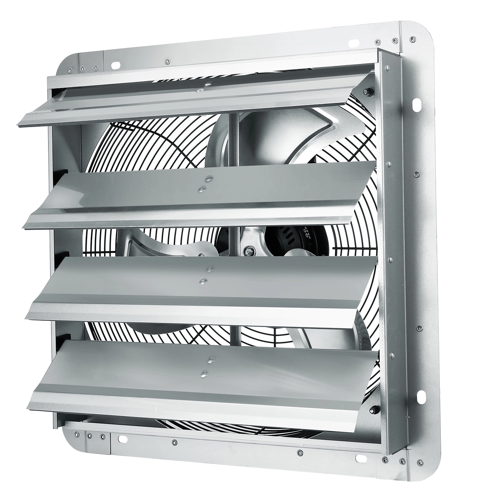 HONGGE Shutter Exhaust Fan High-speed Aluminum Wall Mount Attic Fan with AC-motor Ventilation and Cooling for