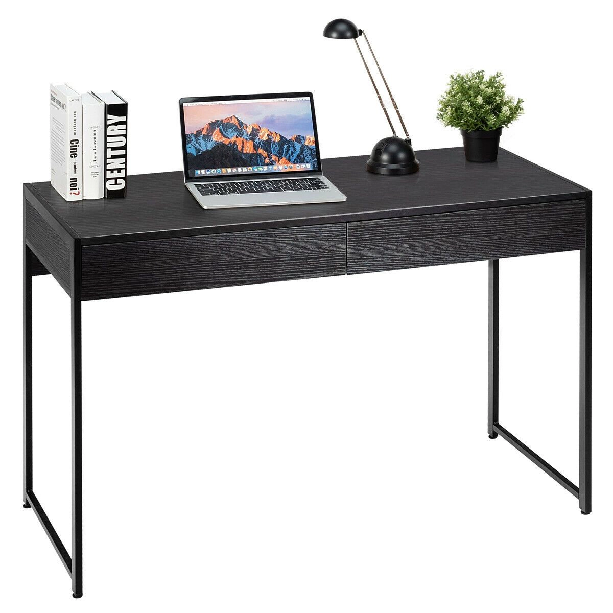 SlickBlue 44 Inch Computer Desk, 2-Drawer Office Study Table