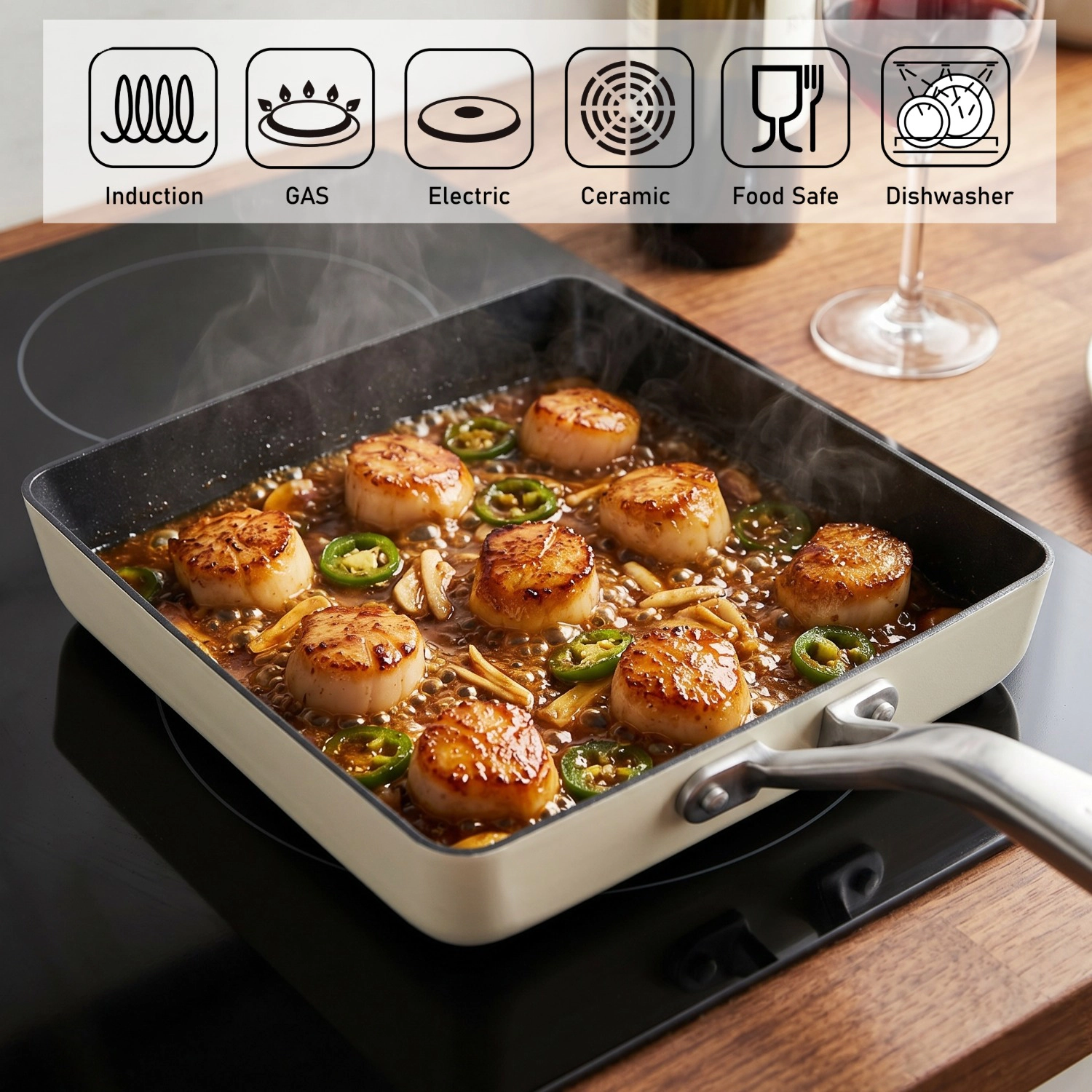 TECHEF - ValenCera - Ceramic Nonstick Tamagoyaki Japanese Omelette Pan/Egg Pan