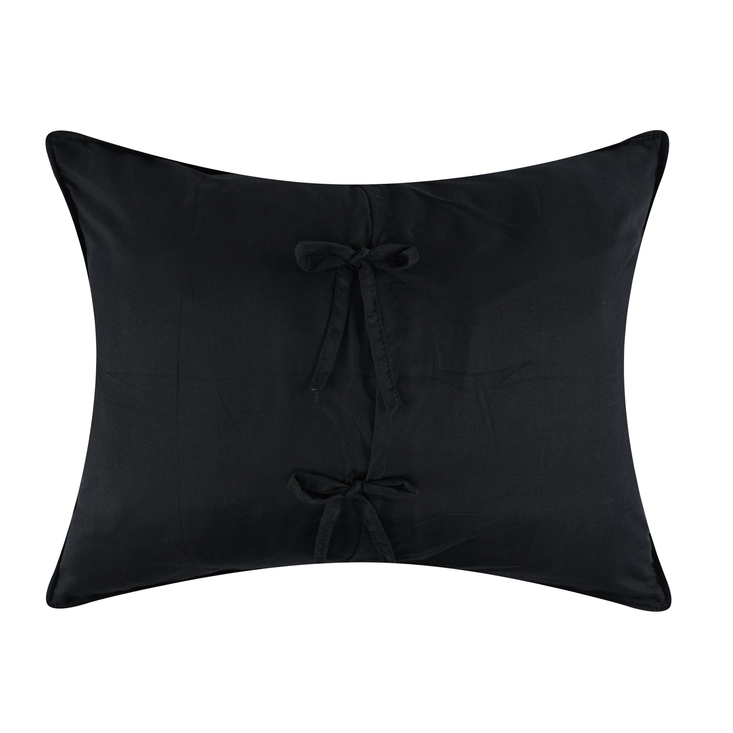 Greenland Home Fashions Spinderella 100% Polyester Pillow Sham Standard 20x26 Black