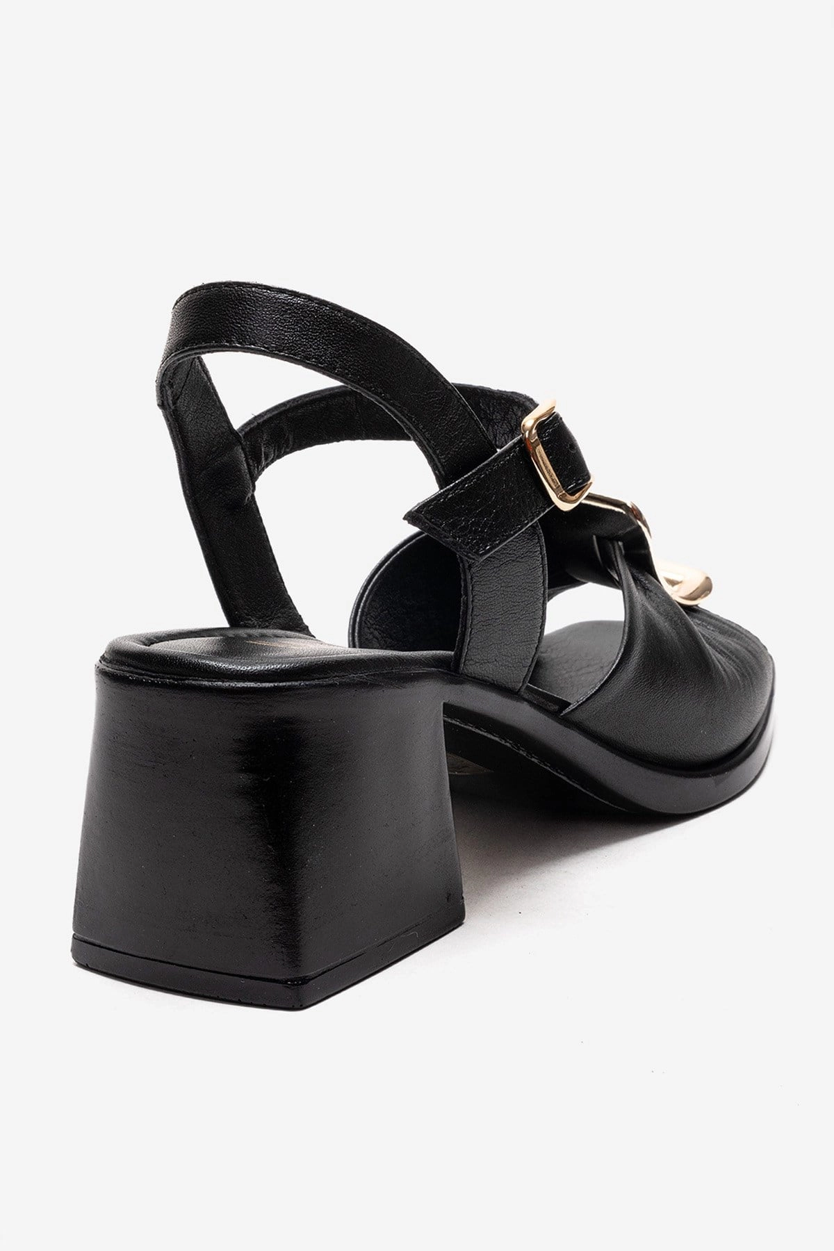 Forever & Always Womens Asha Leather Block Heel Sandal