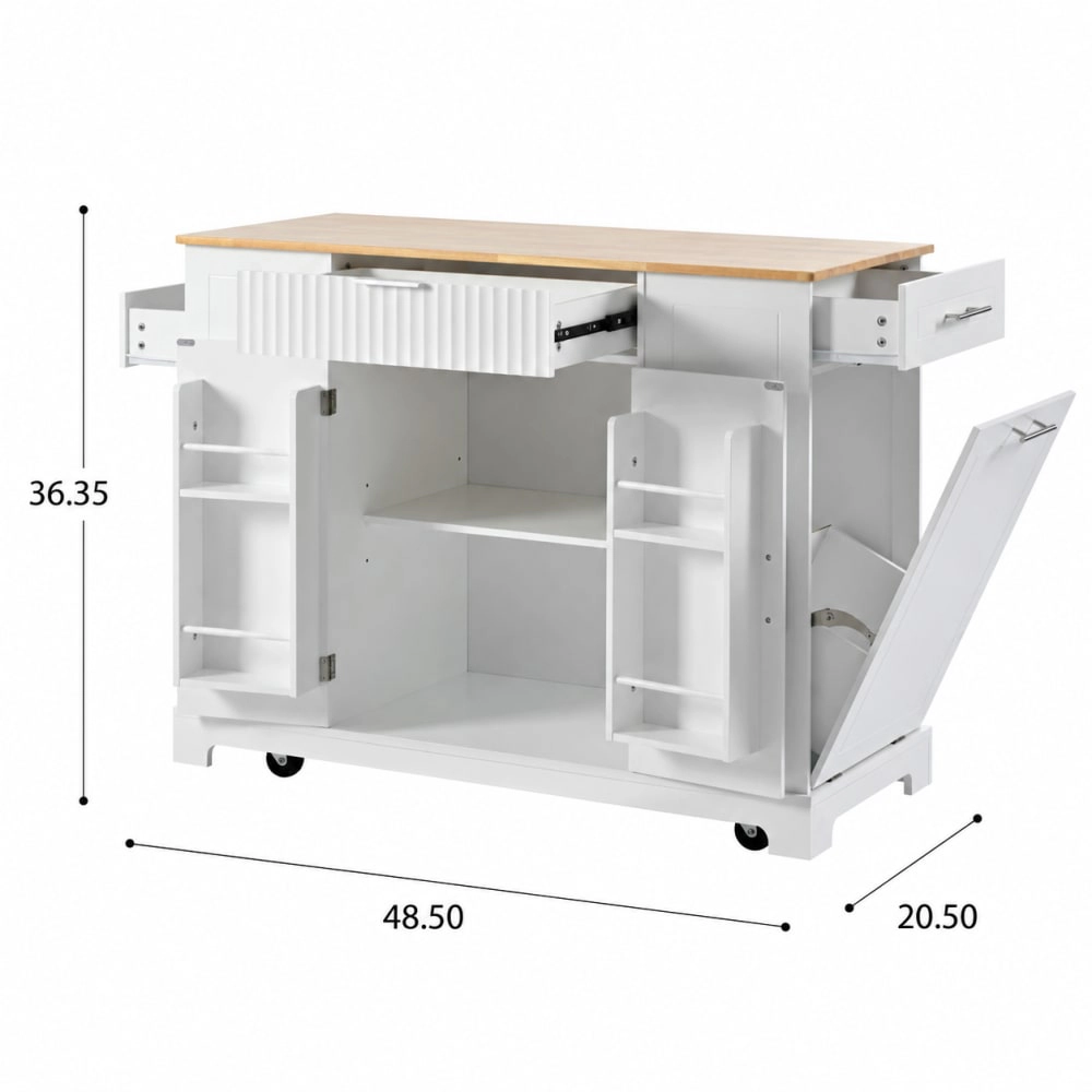 ELEMENT ACE Rolling Mobile Kitchen Storage Island Cart